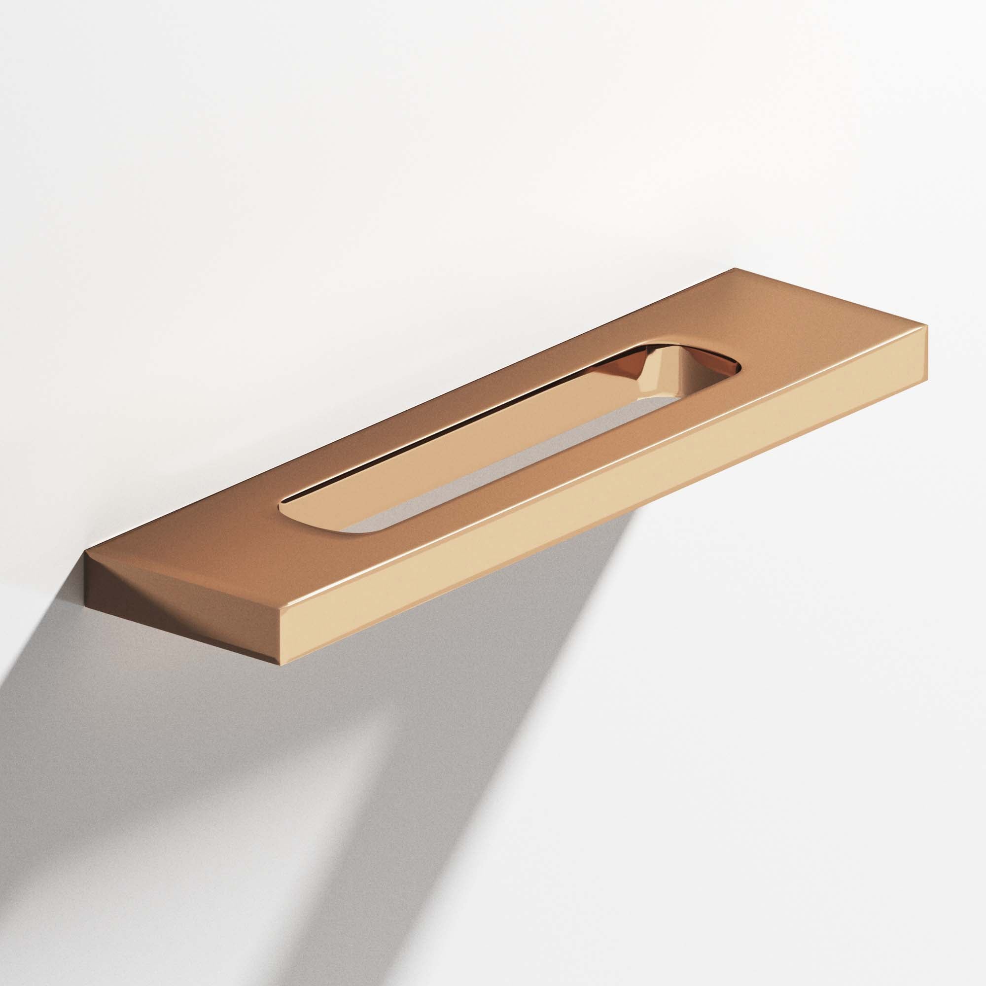 Colonial Bronze Series 718 8" Rectangular Cabinet Pull With Center Cutout Polished Bronze / 8"