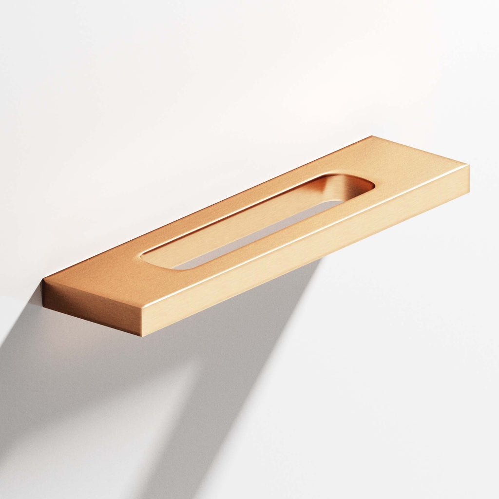 Colonial Bronze Series 718 6" Rectangular Cabinet Pull With Center Cutout Satin Bronze / 6"