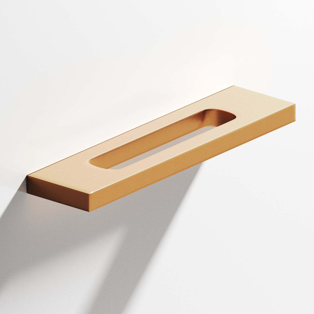 Colonial Bronze Series 718 4" Rectangular Cabinet Pull With Center Cutout Matte Satin Bronze / 4"