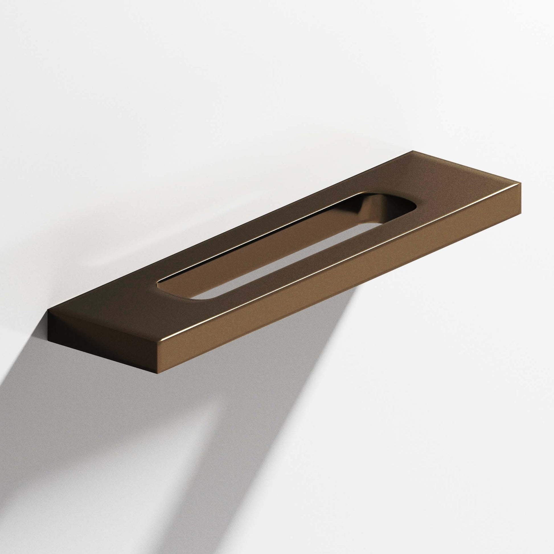 Colonial Bronze Series 718 8" Rectangular Cabinet Pull With Center Cutout Oil Rubbed Bronze / 8"