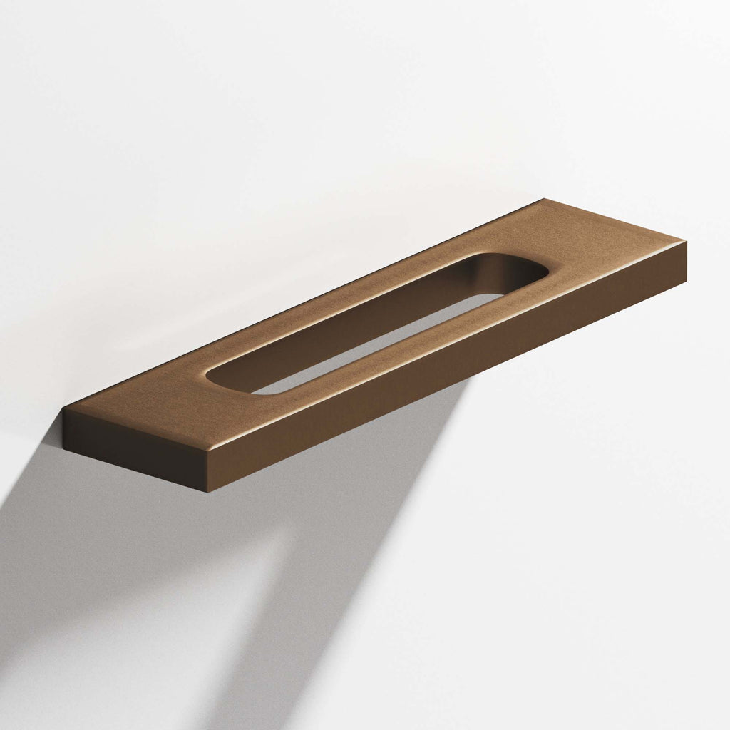Colonial Bronze Series 718 4" Rectangular Cabinet Pull With Center Cutout Matte Oil Rubbed Bronze / 4"