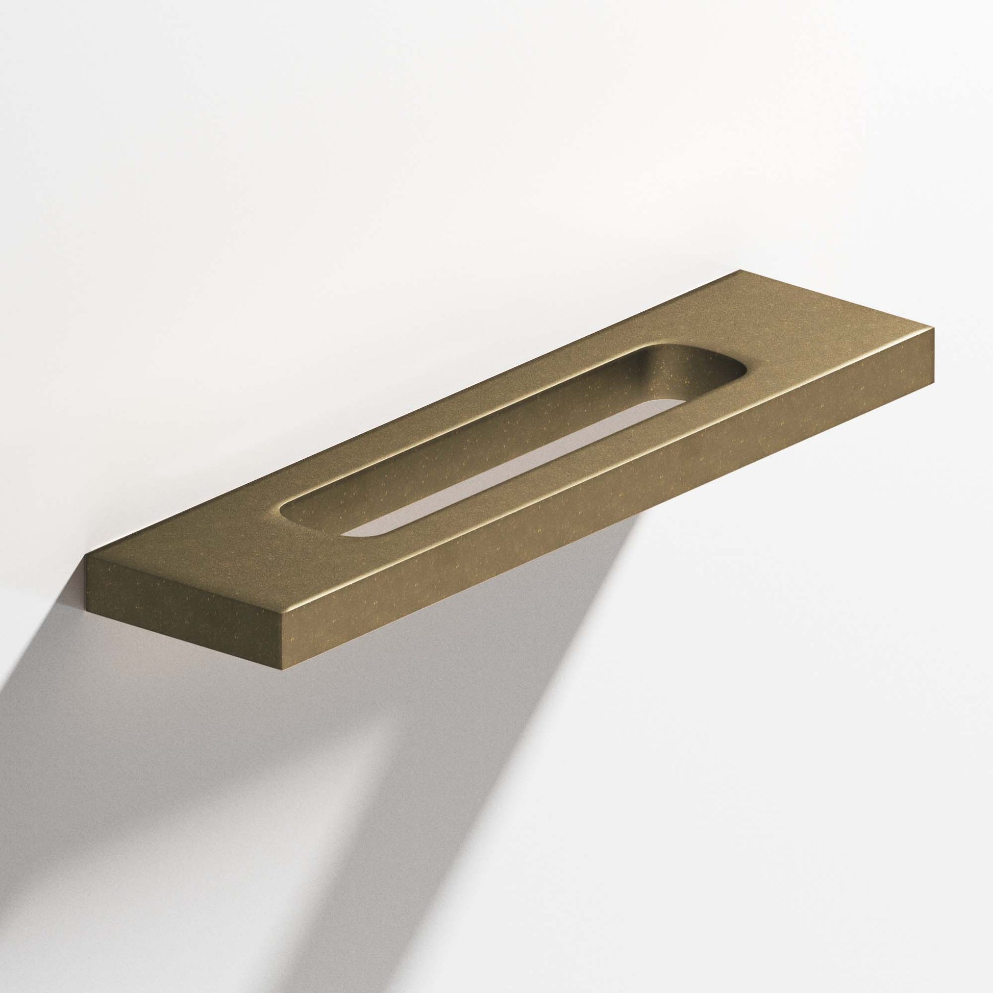 Colonial Bronze Series 718 8" Rectangular Cabinet Pull With Center Cutout Distressed Oil Rubbed Bronze / 8"