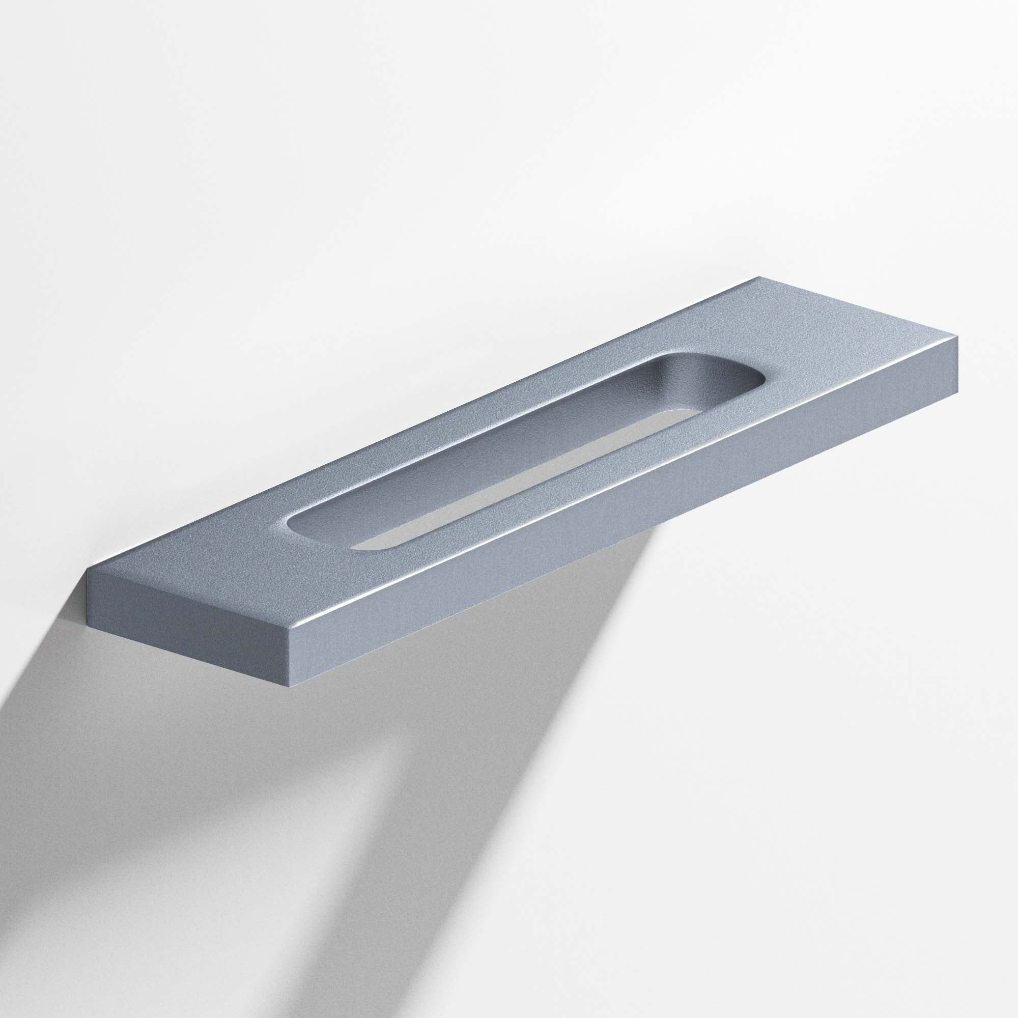 Colonial Bronze Series 718 4" Rectangular Cabinet Pull With Center Cutout Frost Chrome™ / 4"