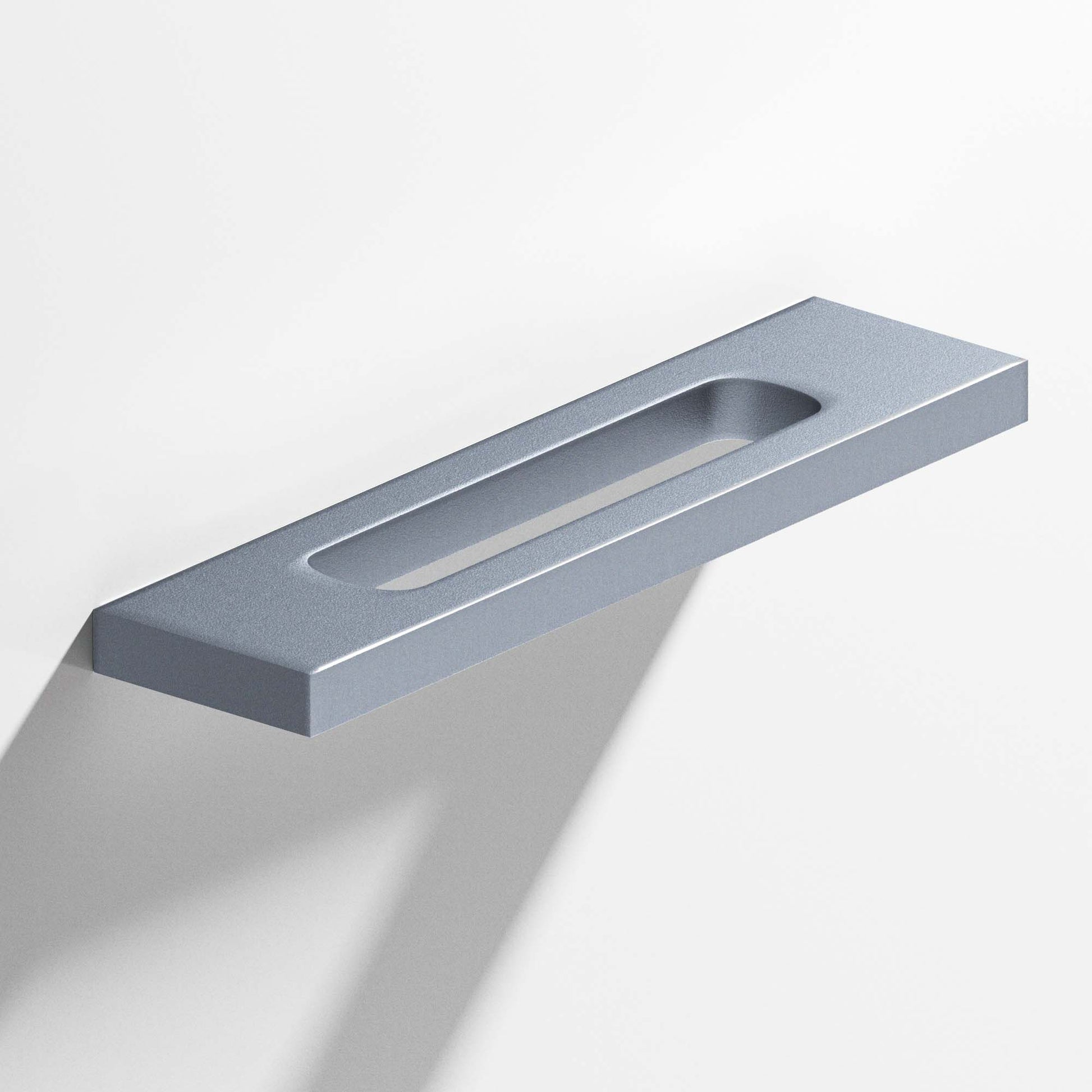 Colonial Bronze Series 718 8" Rectangular Cabinet Pull With Center Cutout Frost Chrome™ / 8"