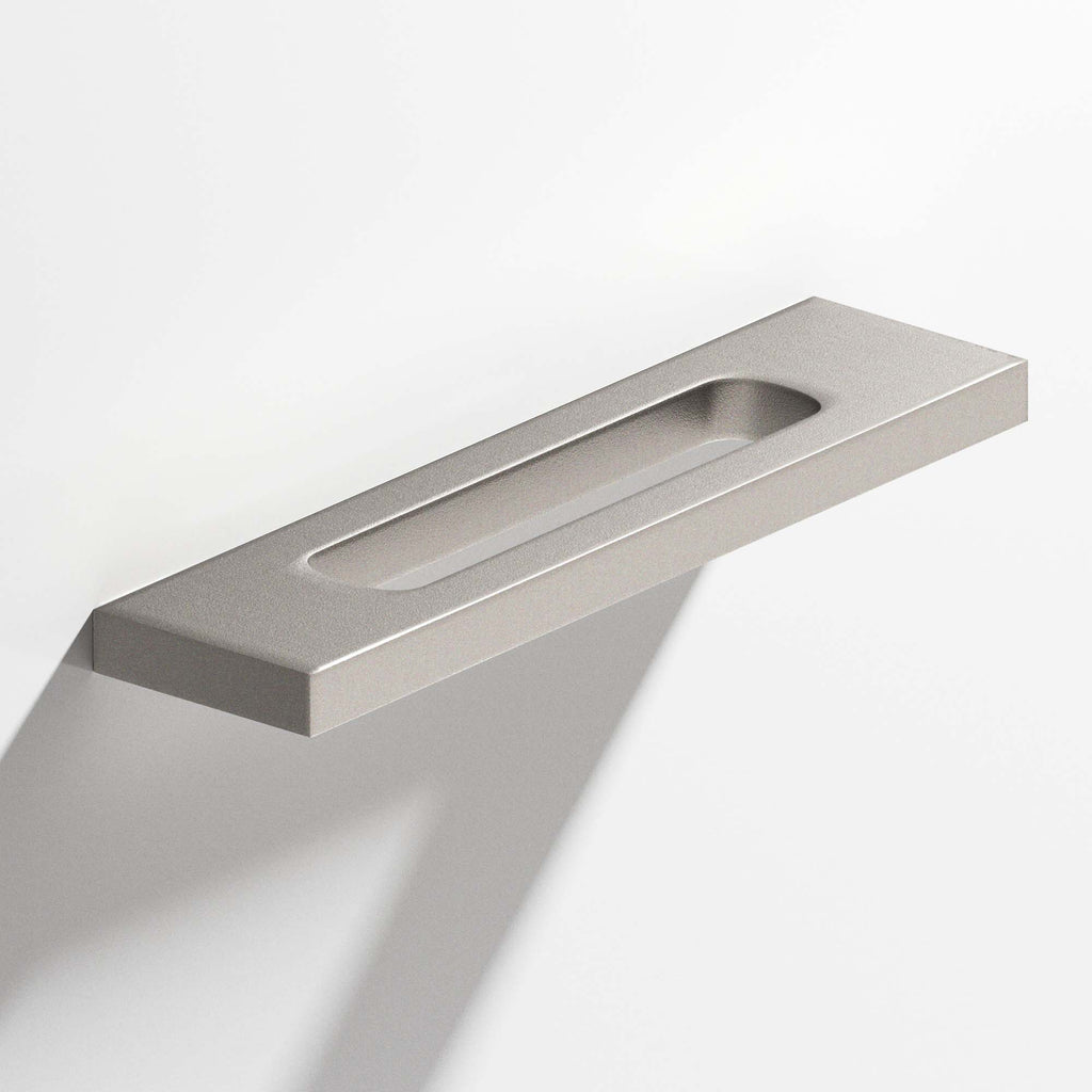 Colonial Bronze Series 718 6" Rectangular Cabinet Pull With Center Cutout Frost Nickel™ / 6"