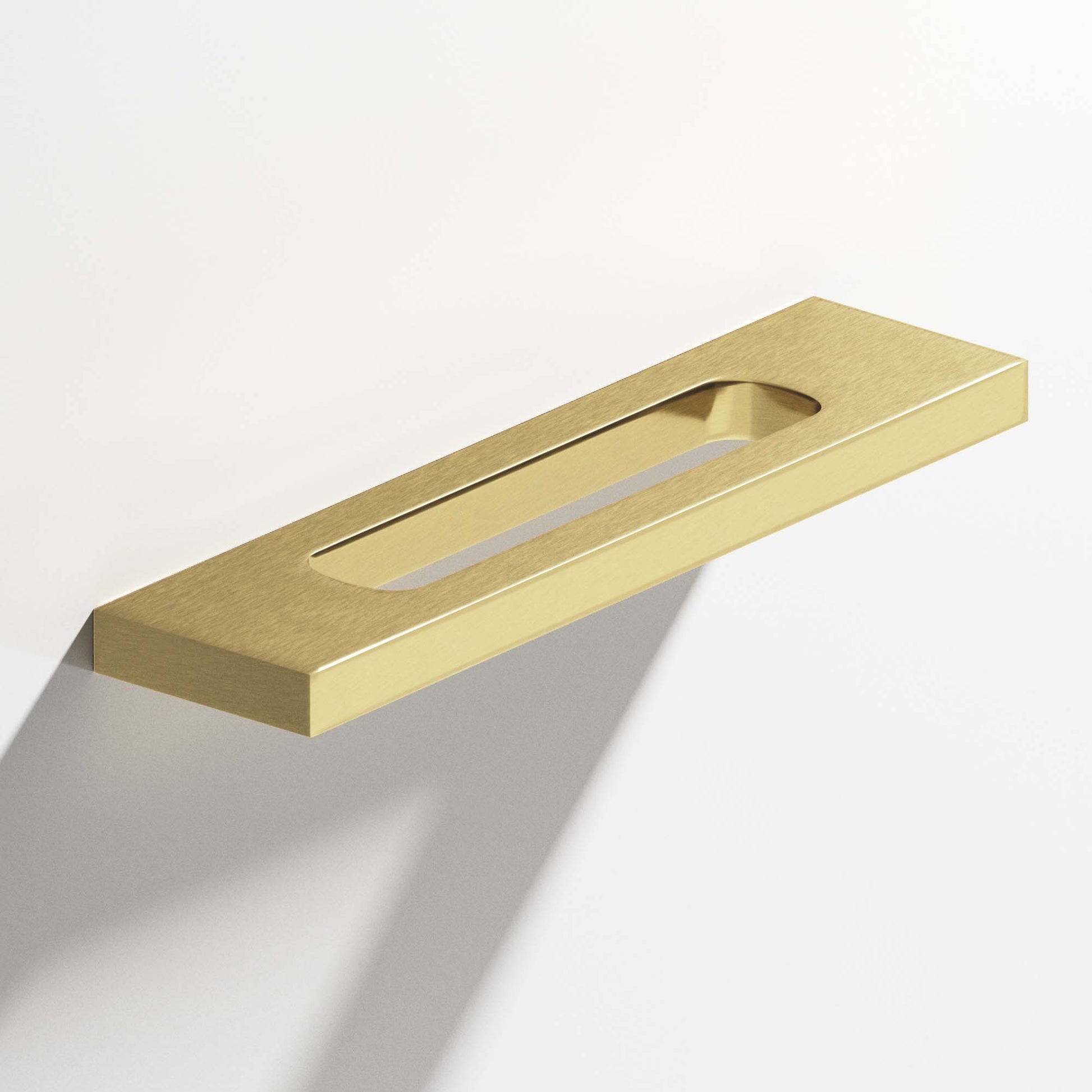 Colonial Bronze Series 718 6" Rectangular Cabinet Pull With Center Cutout Antique Brass / 6"