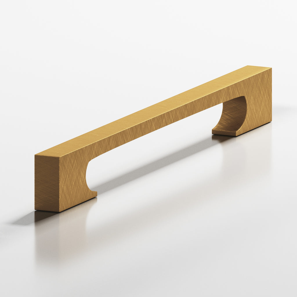 Colonial Bronze Series 732 12" Rectangular Appliance Pull With Rectangular Scalloped Legs Weathered Brass / 12"