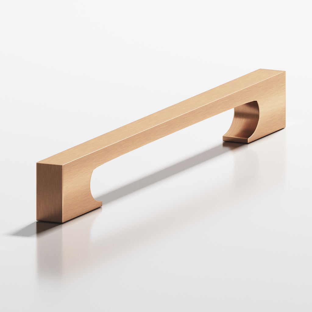 Colonial Bronze Series 732 18" Rectangular Appliance Pull With Rectangular Scalloped Legs Satin Bronze / 18"