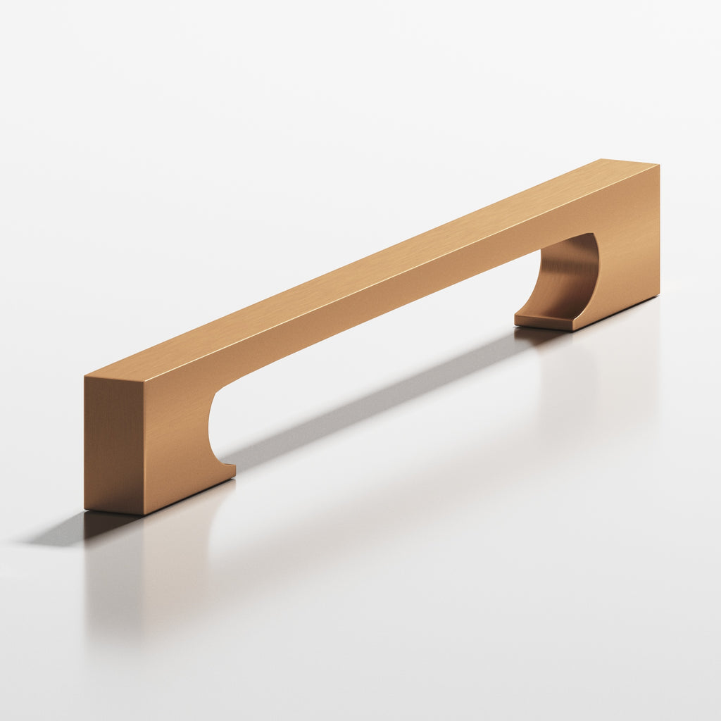 Colonial Bronze Series 730 4" Rectangular Cabinet Pull With Rectangular Scalloped Legs Matte Satin Bronze / 4"