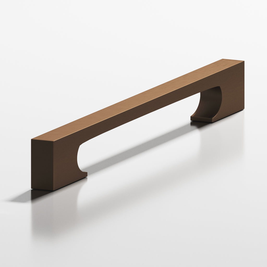 Colonial Bronze Series 732 8" Rectangular Cabinet Pull With Rectangular Scalloped Legs Matte Oil Rubbed Bronze / 8"