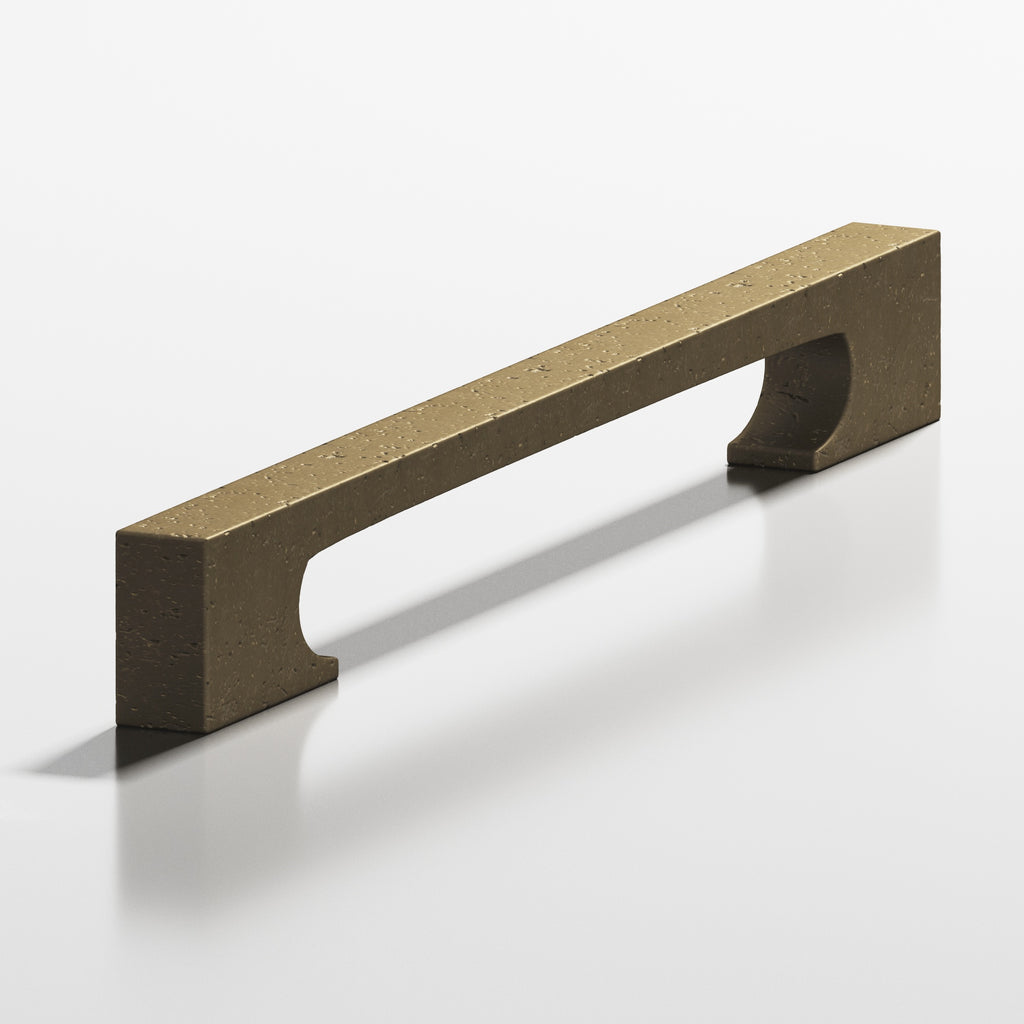 Colonial Bronze Series 731 8" Rectangular Cabinet Pull With Rectangular Scalloped Legs Distressed Oil Rubbed Bronze / 8"