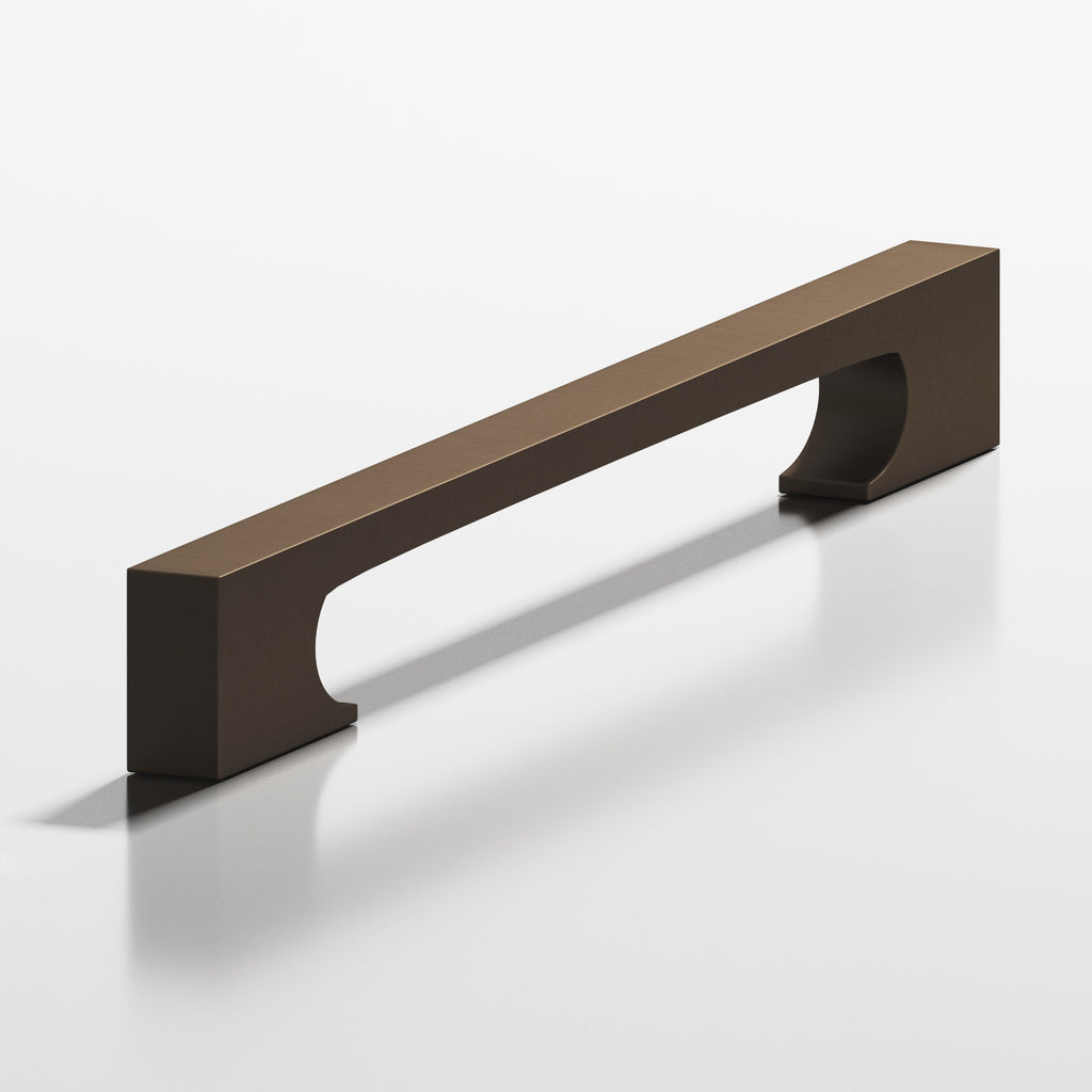 Colonial Bronze Series 731 10" Rectangular Appliance Pull With Rectangular Scalloped Legs Heritage Bronze / 10"
