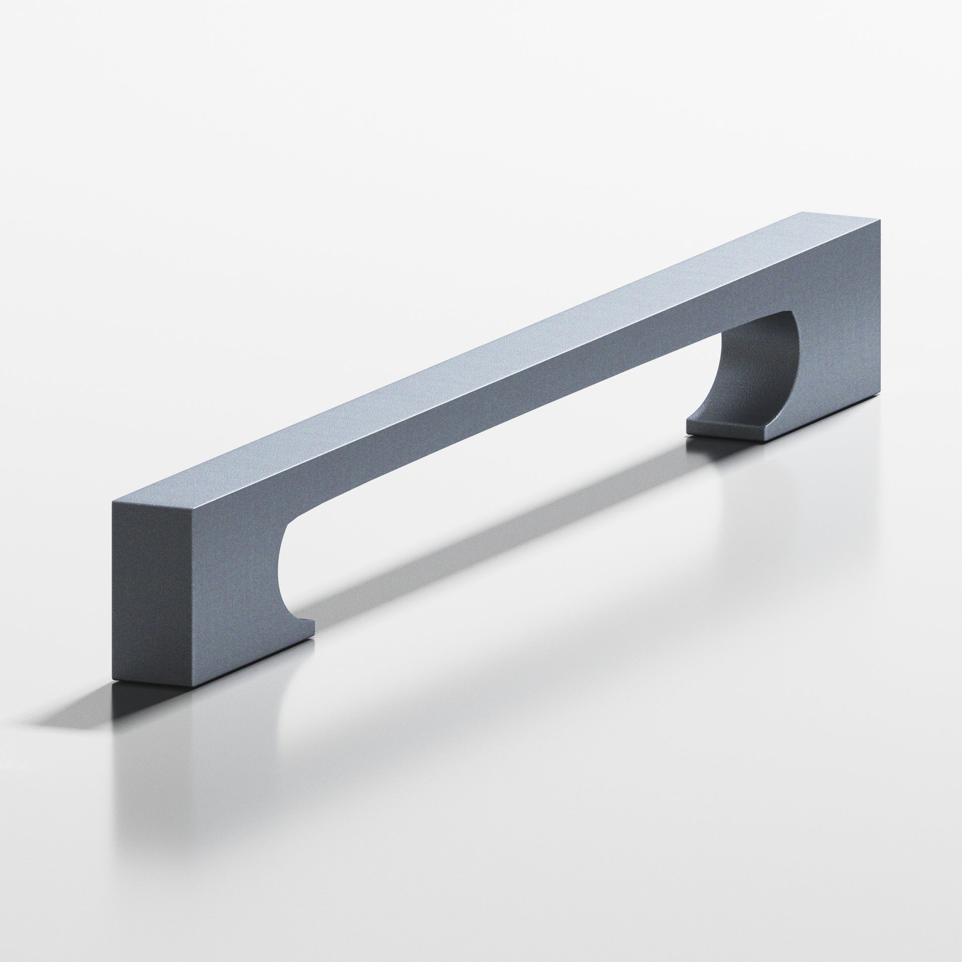 Colonial Bronze Series 730 6" Rectangular Cabinet Pull With Rectangular Scalloped Legs Frost Chrome™ / 6"