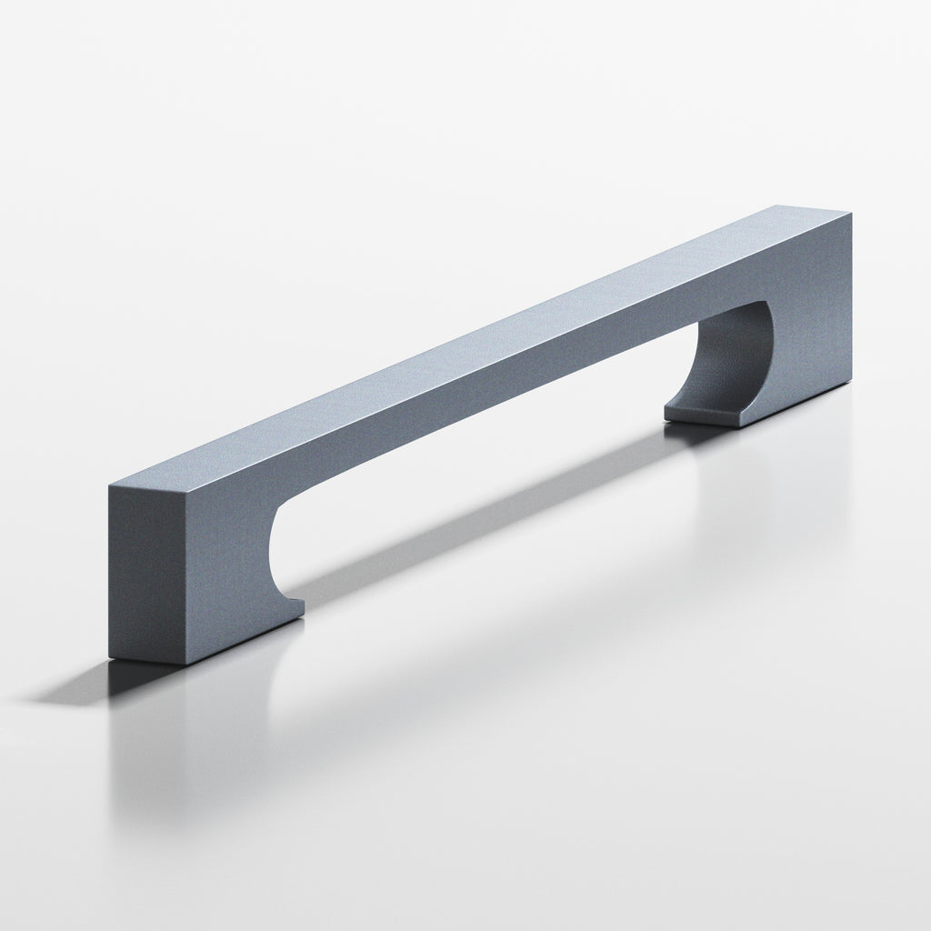 Colonial Bronze Series 732 18" Rectangular Appliance Pull With Rectangular Scalloped Legs Frost Chrome™ / 18"