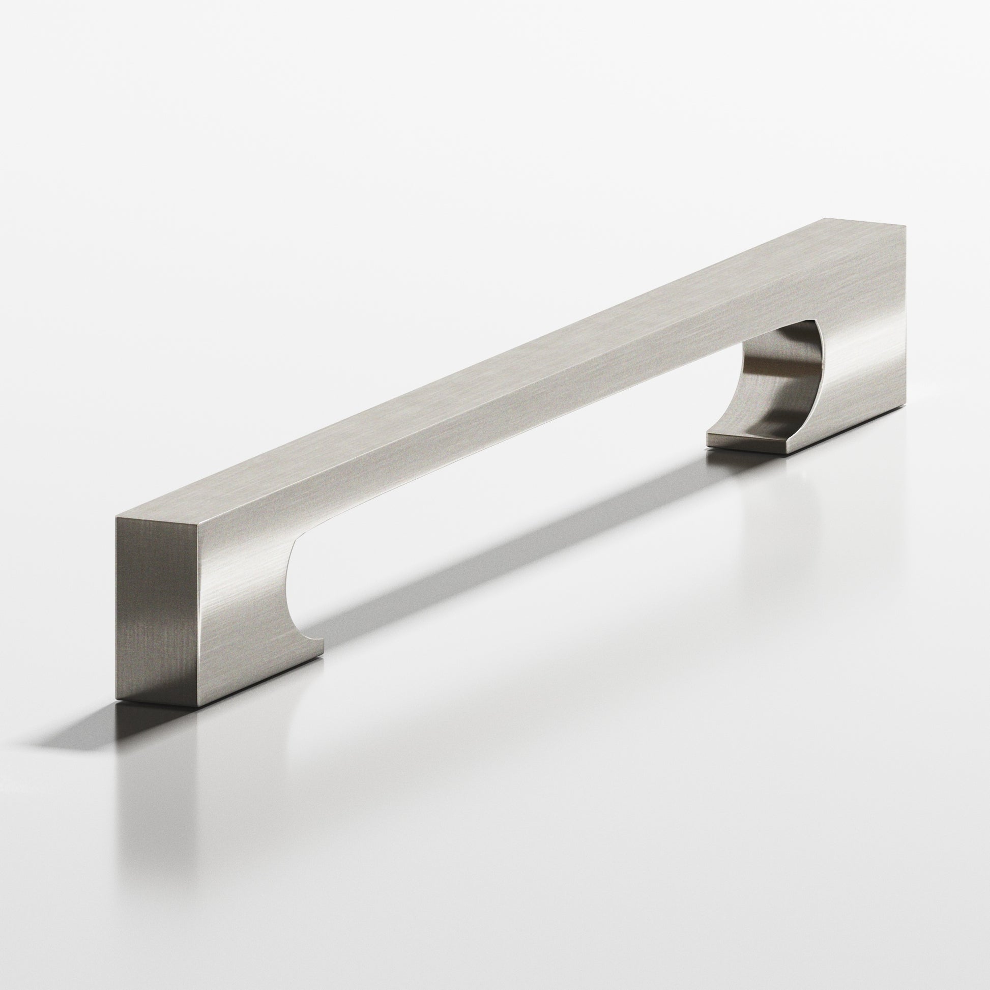 Colonial Bronze Series 732 12" Rectangular Appliance Pull With Rectangular Scalloped Legs Satin Nickel / 12"