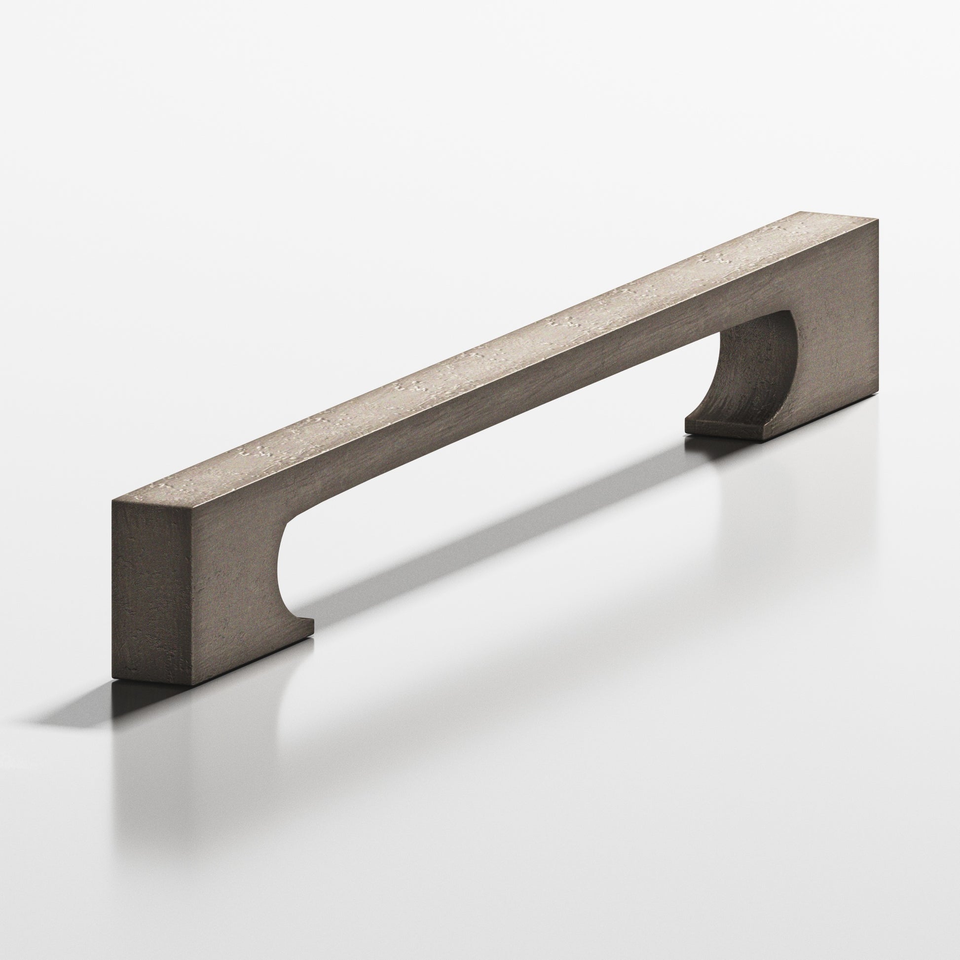 Colonial Bronze Series 732 12" Rectangular Appliance Pull With Rectangular Scalloped Legs Distressed Pewter / 12"