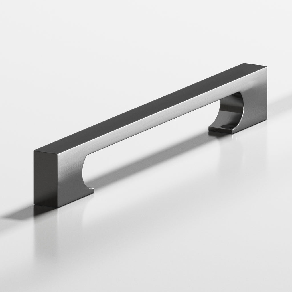 Colonial Bronze Series 732 18" Rectangular Appliance Pull With Rectangular Scalloped Legs Graphite / 18"