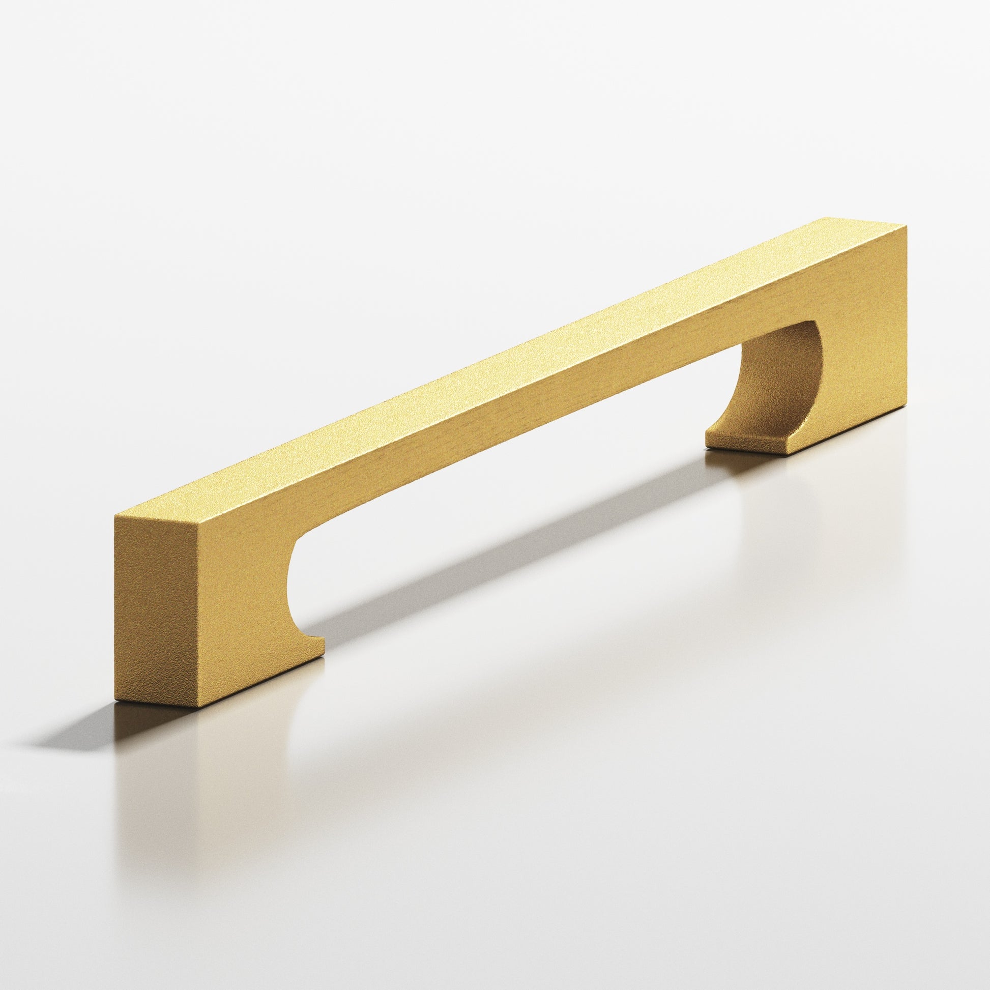 Colonial Bronze Series 732 10" Rectangular Appliance Pull With Rectangular Scalloped Legs Frost Brass™ / 10"