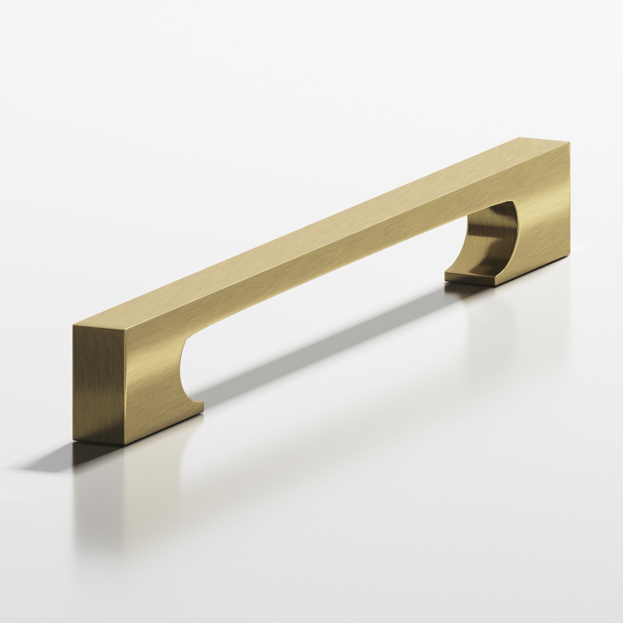Colonial Bronze Series 731 12" Rectangular Appliance Pull With Rectangular Scalloped Legs Antique Brass / 12"