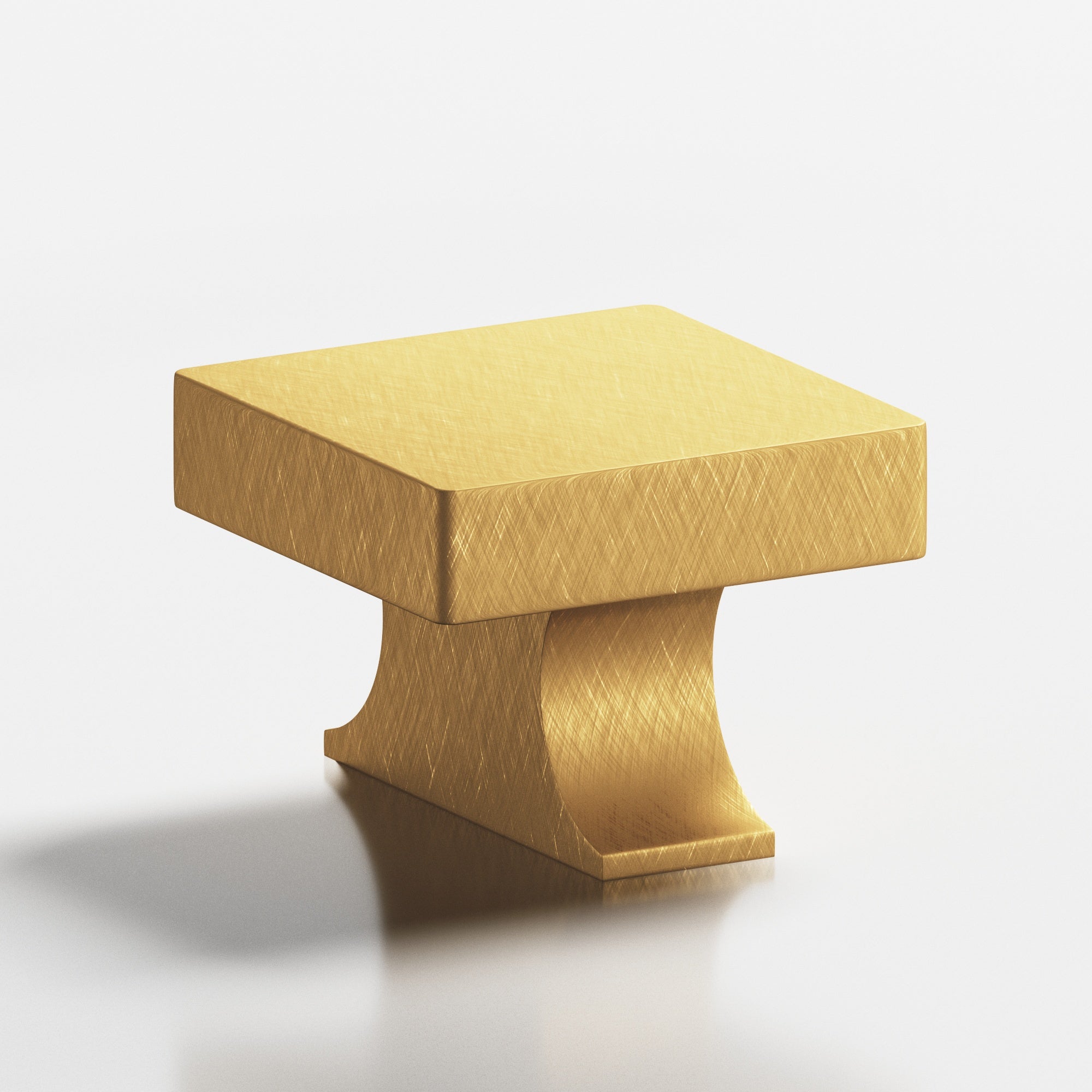 Colonial Bronze Series 735 1.5" Square Cabinet Knob With Rectangular Flared Post Weathered Brass / 1.5"