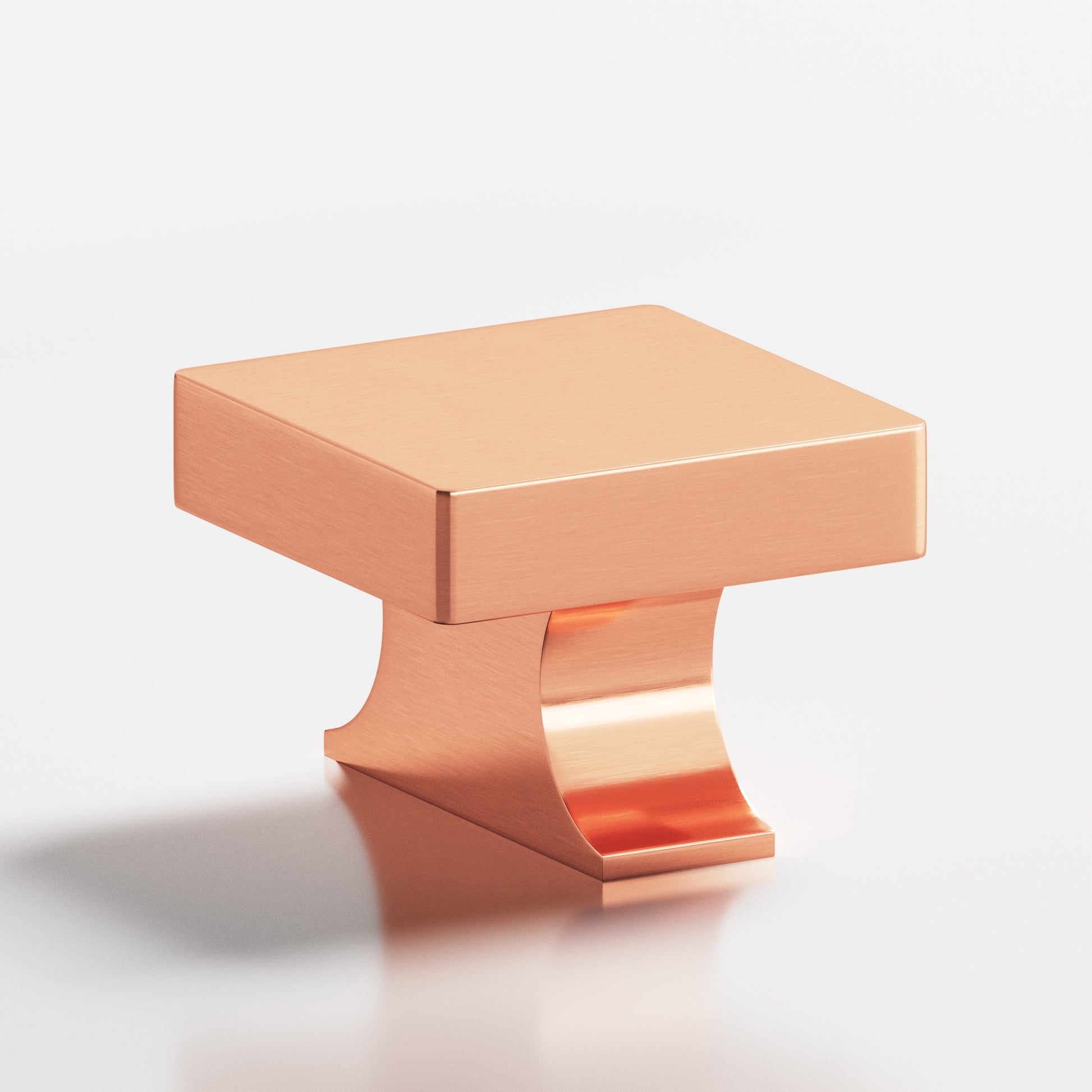 Colonial Bronze Series 735 1.5" Square Cabinet Knob With Rectangular Flared Post Satin Copper / 1.5"