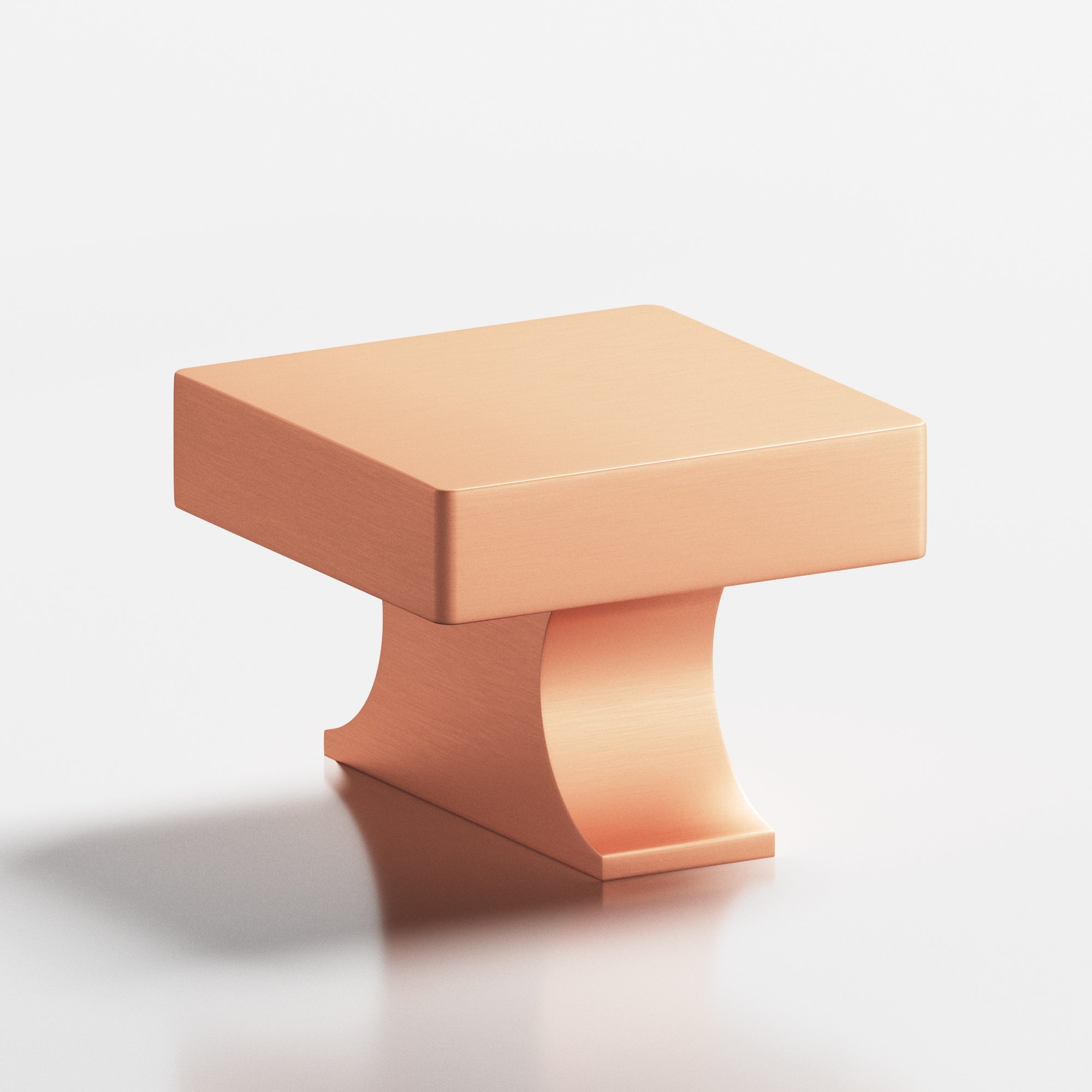 Colonial Bronze Series 735 1.5" Square Cabinet Knob With Rectangular Flared Post Matte Satin Copper / 1.5"