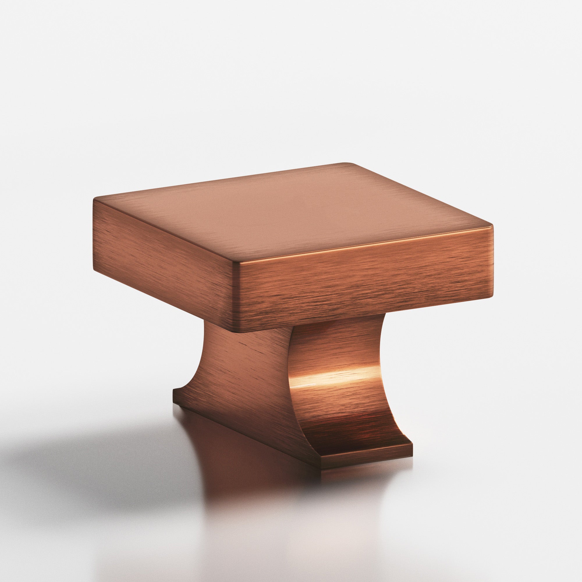 Colonial Bronze Series 735 1.5" Square Cabinet Knob With Rectangular Flared Post Antique Copper / 1.5"