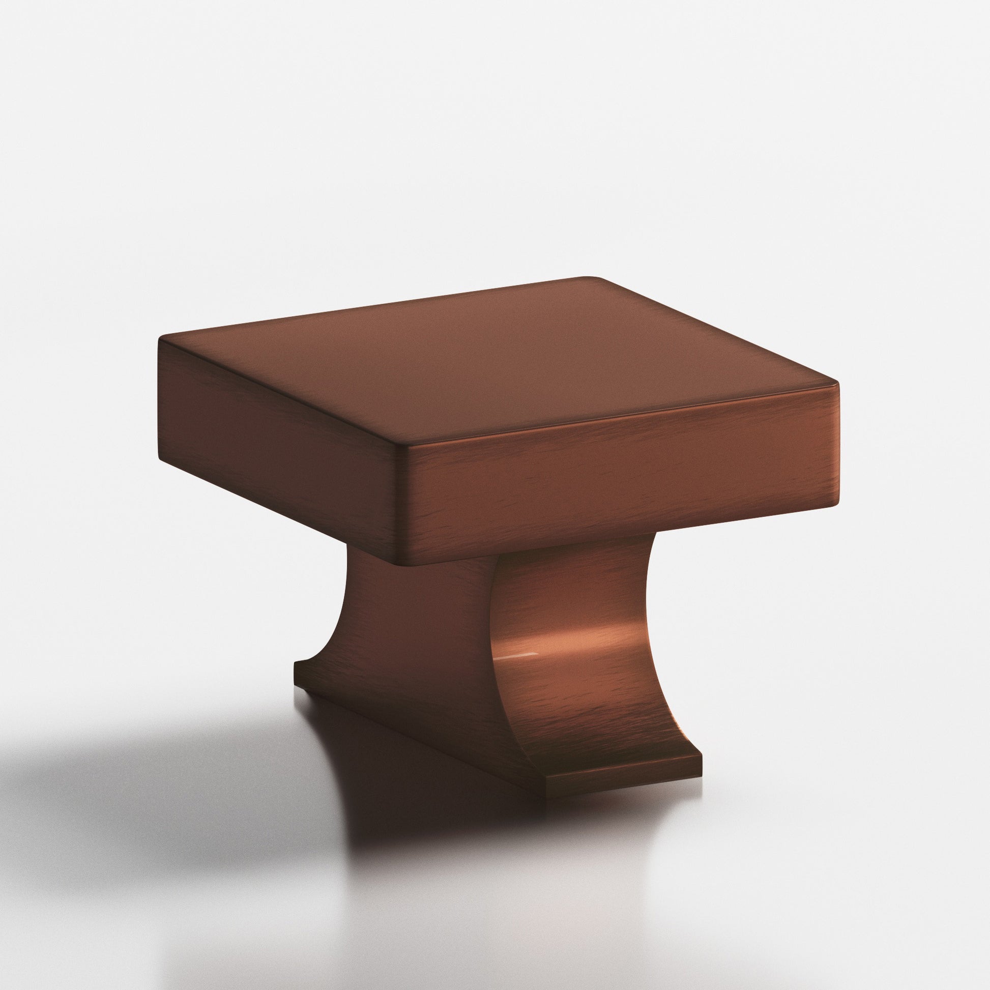Colonial Bronze Series 735 1.5" Square Cabinet Knob With Rectangular Flared Post Matte Antique Copper / 1.5"