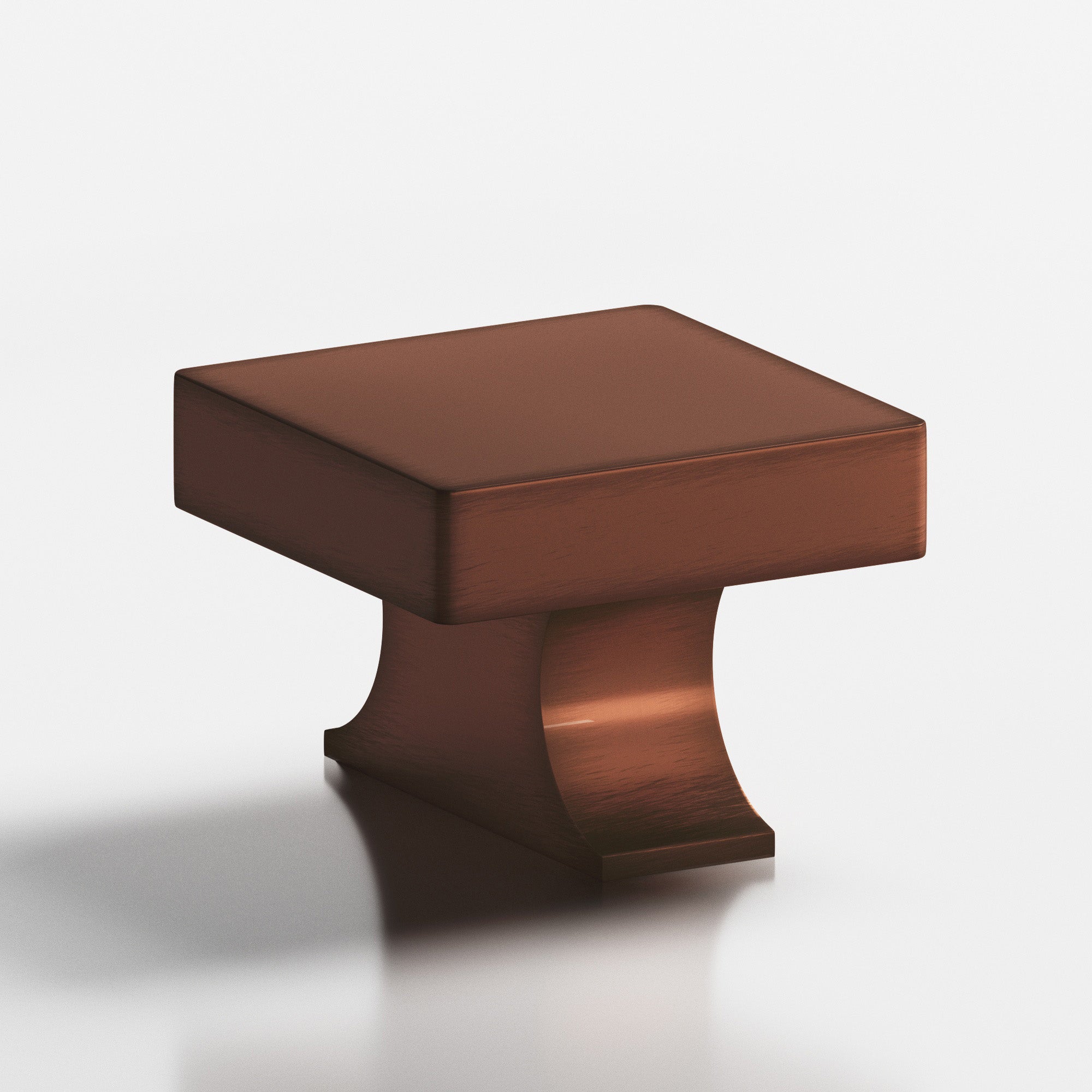 Colonial Bronze Series 735 1.5" Square Cabinet Knob With Rectangular Flared Post Matte Antique Copper / 1.5"
