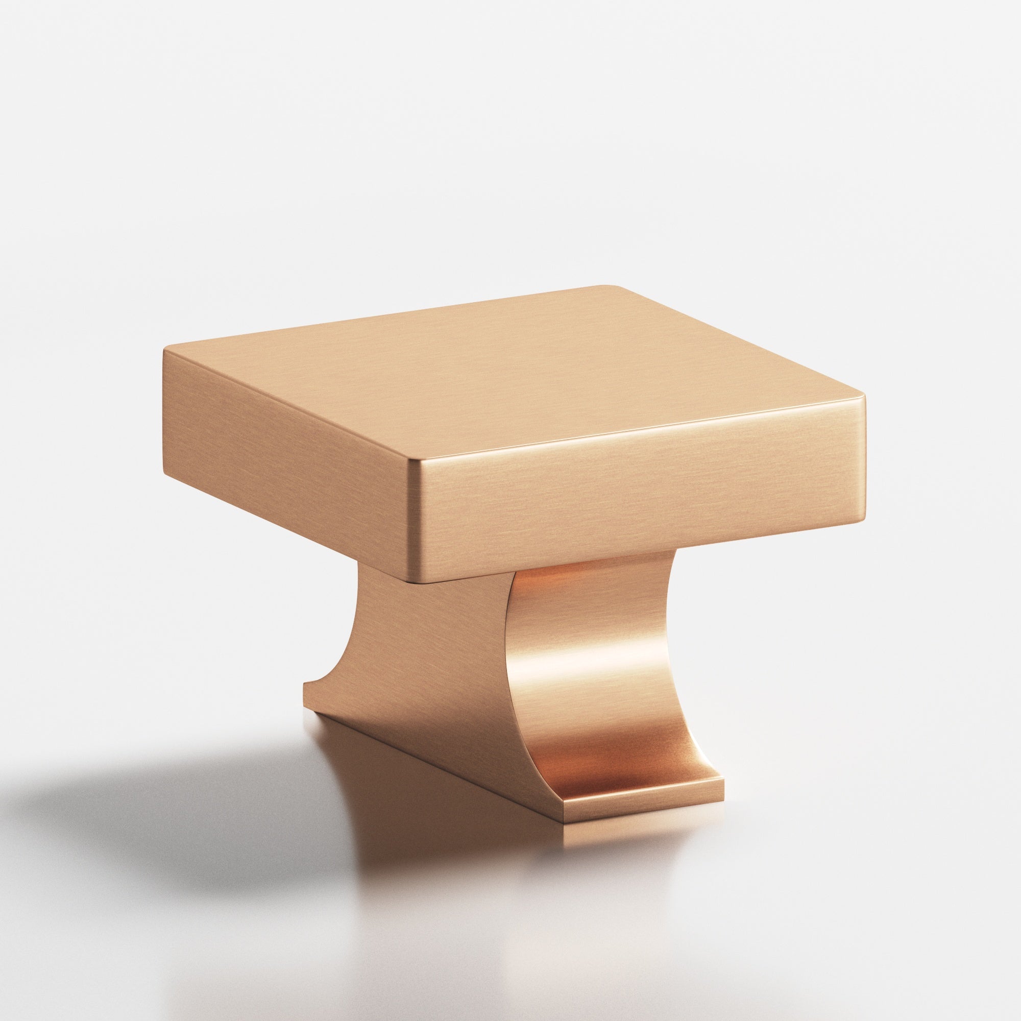 Colonial Bronze Series 735 1.5" Square Cabinet Knob With Rectangular Flared Post Satin Bronze / 1.5"