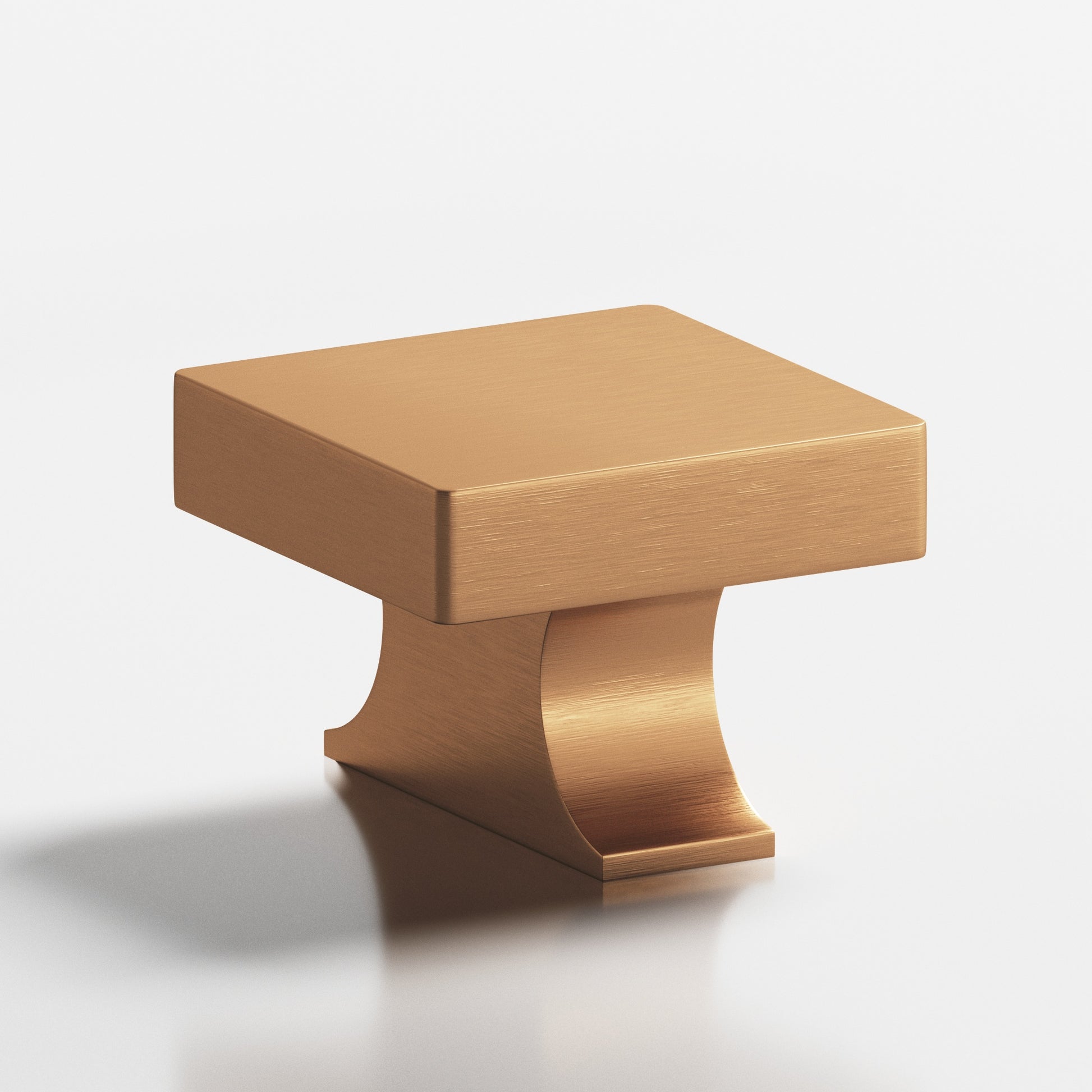 Colonial Bronze Series 735 1.5" Square Cabinet Knob With Rectangular Flared Post Matte Satin Bronze / 1.5"
