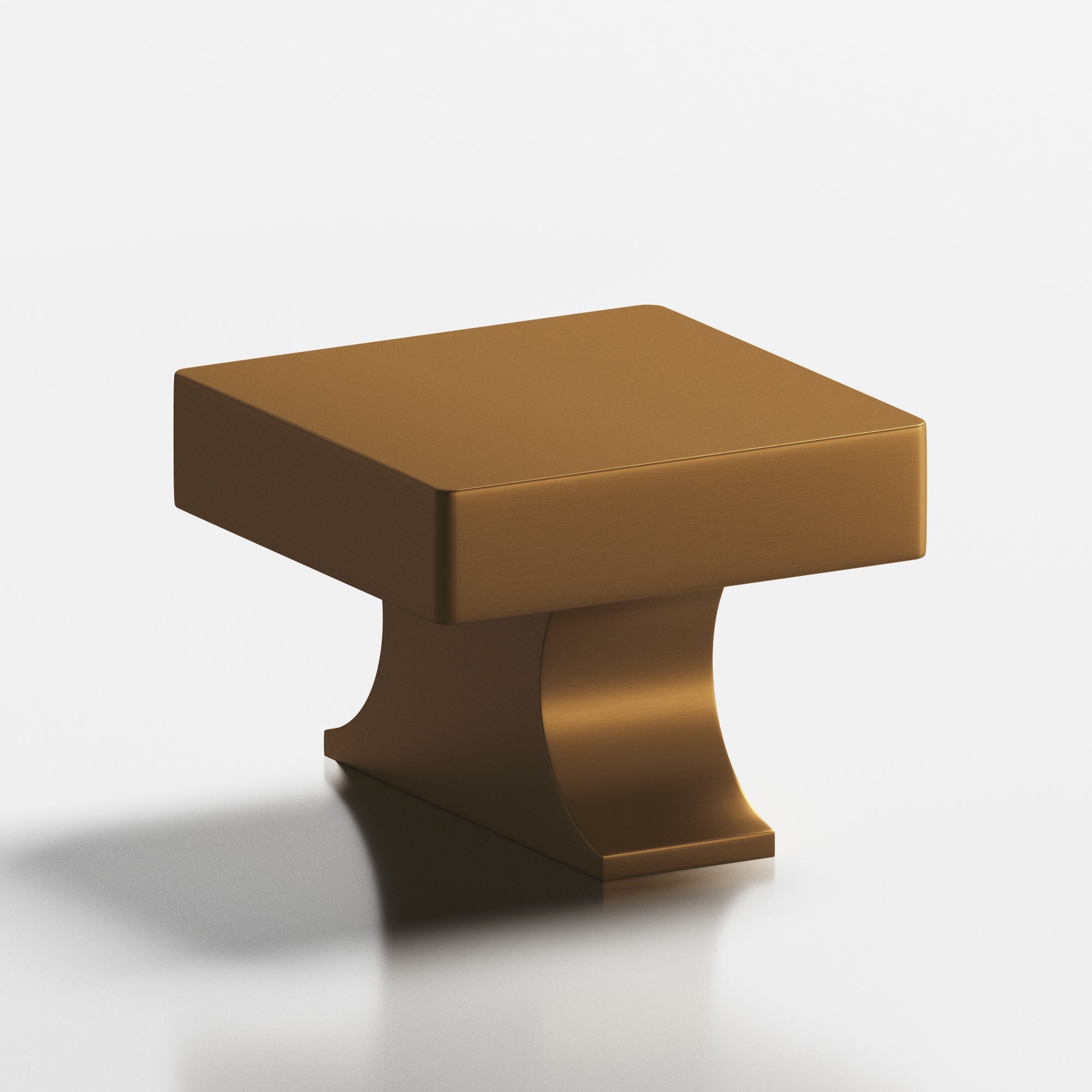 Colonial Bronze Series 735 1.5" Square Cabinet Knob With Rectangular Flared Post Matte Light Statuary Bronze / 1.5"