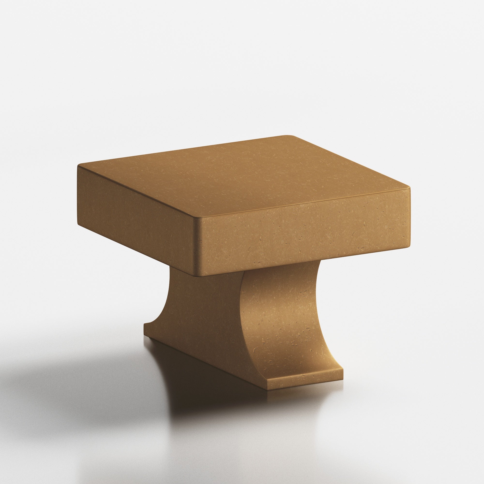 Colonial Bronze Series 735 1.5" Square Cabinet Knob With Rectangular Flared Post Distressed Light Statuary Bronze / 1.5"