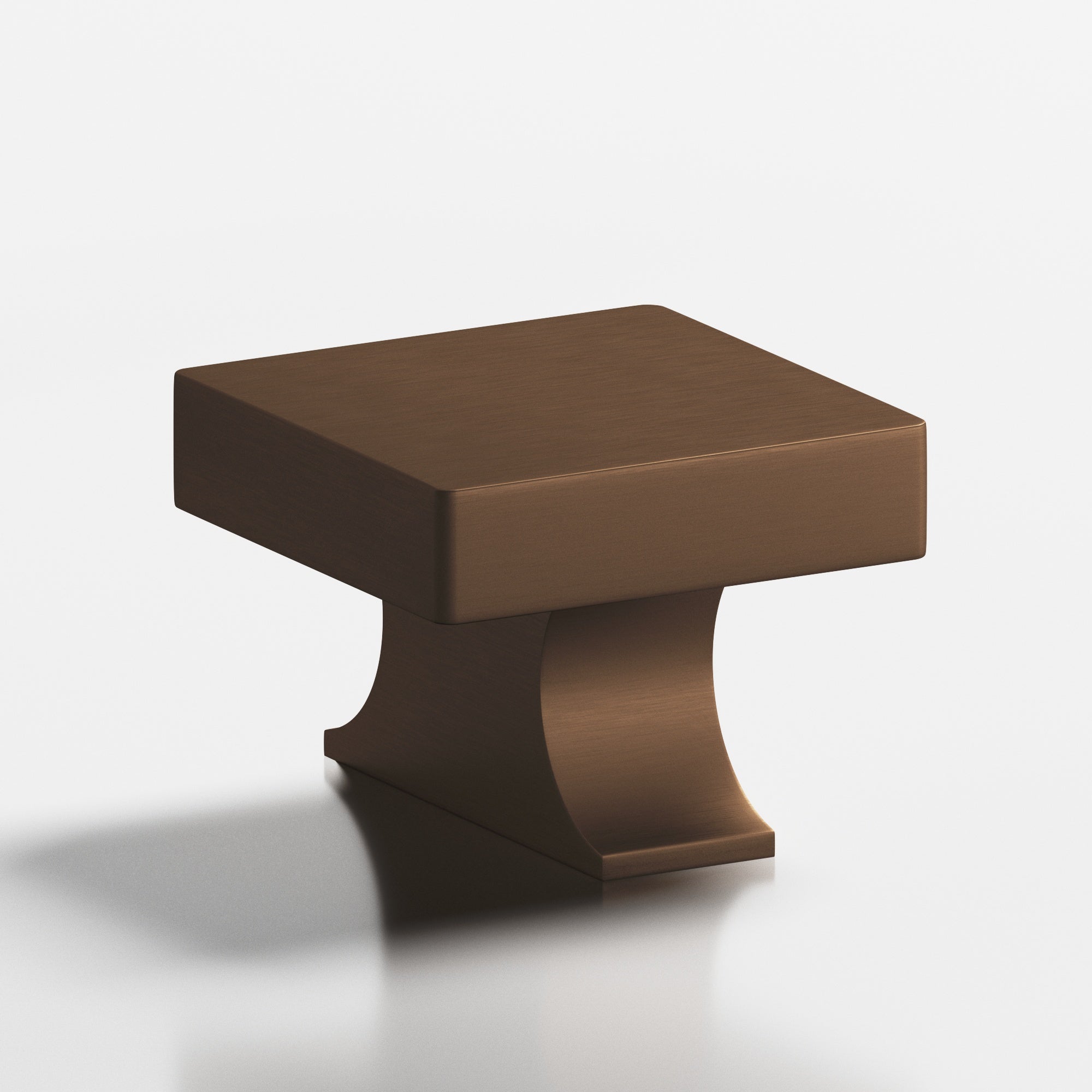 Colonial Bronze Series 735 1.5" Square Cabinet Knob With Rectangular Flared Post Matte Oil Rubbed Bronze / 1.5"