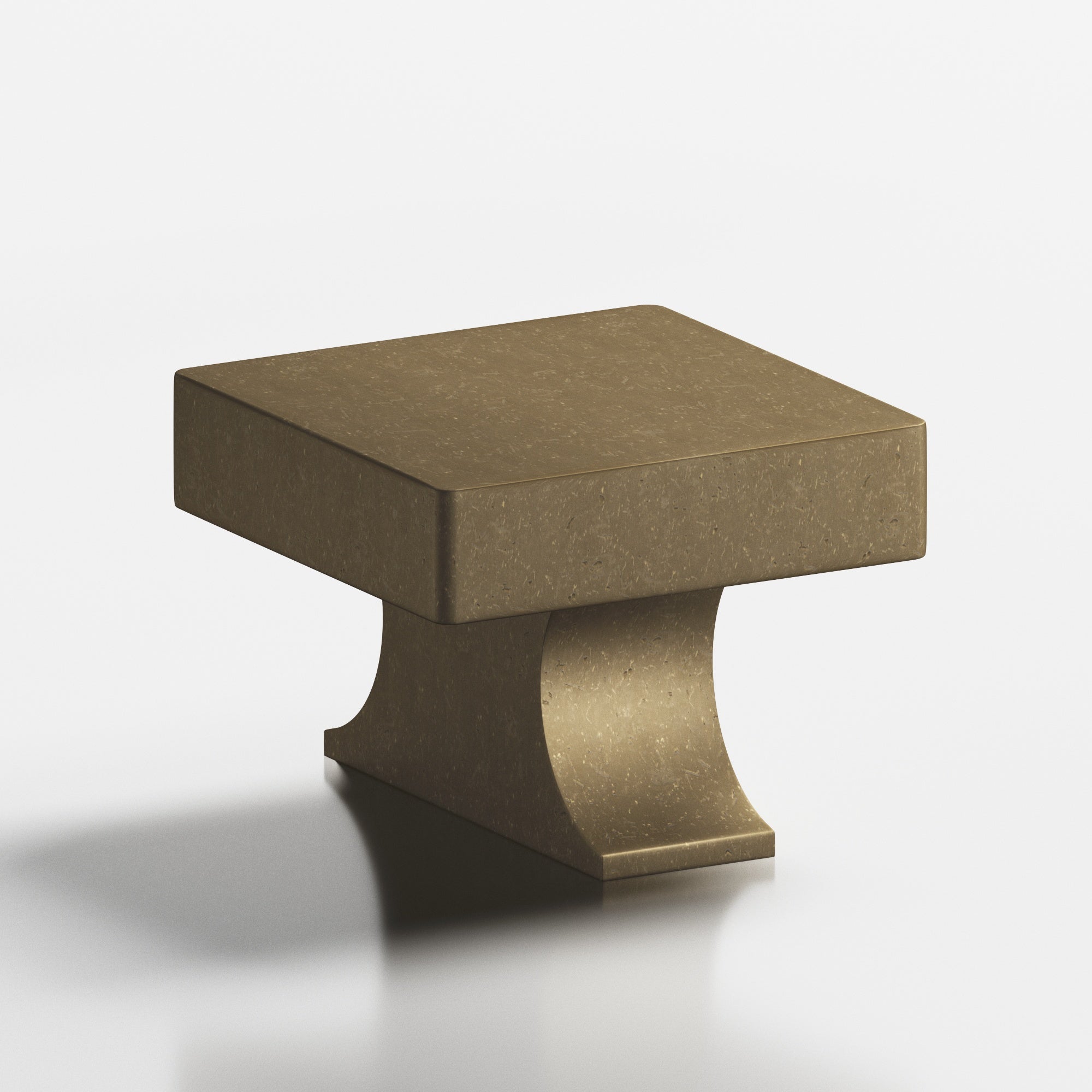 Colonial Bronze Series 735 1.5" Square Cabinet Knob With Rectangular Flared Post Distressed Oil Rubbed Bronze / 1.5"