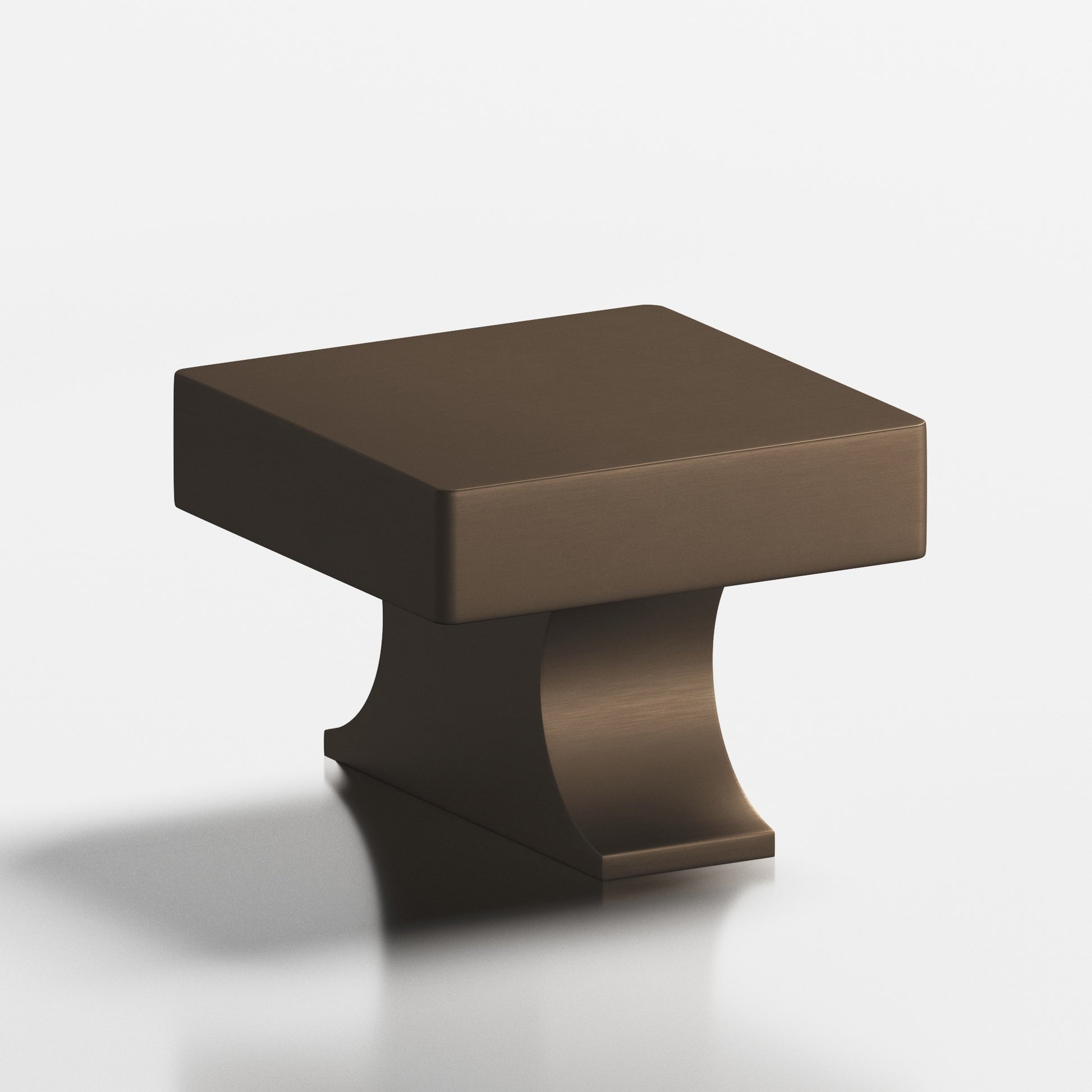 Colonial Bronze Series 735 1.5" Square Cabinet Knob With Rectangular Flared Post Heritage Bronze / 1.5"
