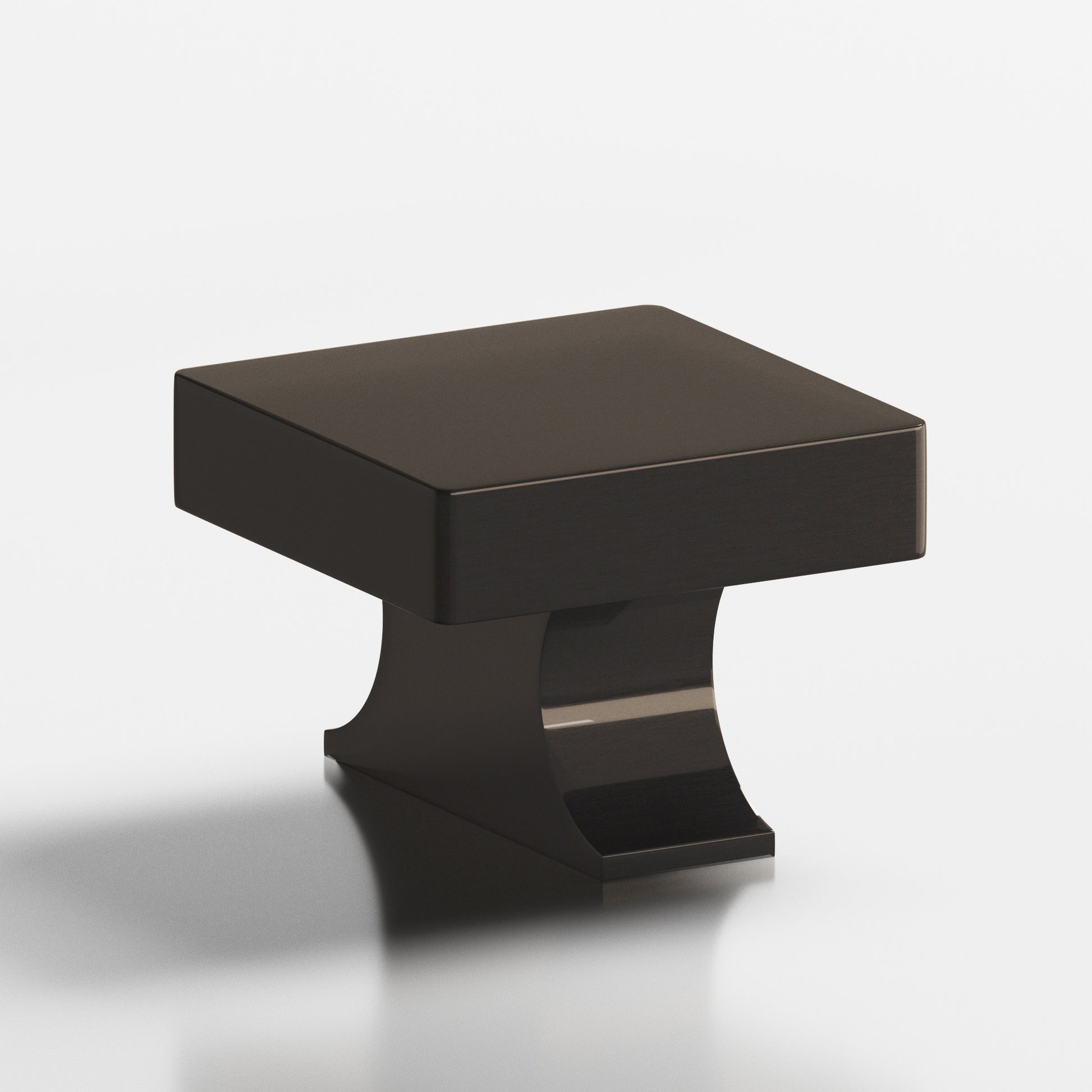 Colonial Bronze Series 735 1.5" Square Cabinet Knob With Rectangular Flared Post Dark Statuary Bronze / 1.5"