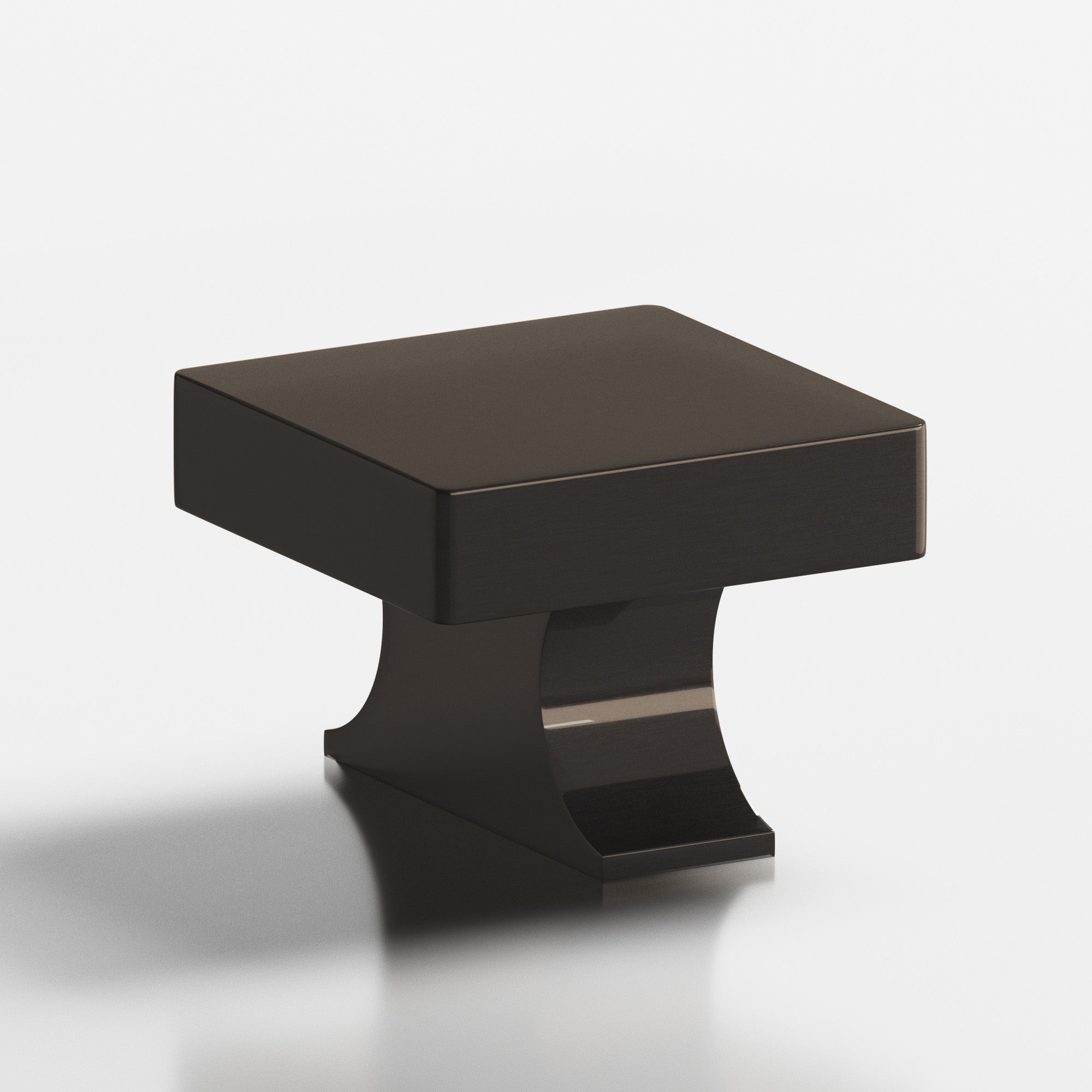 Colonial Bronze Series 735 1.5" Square Cabinet Knob With Rectangular Flared Post Dark Statuary Bronze / 1.5"