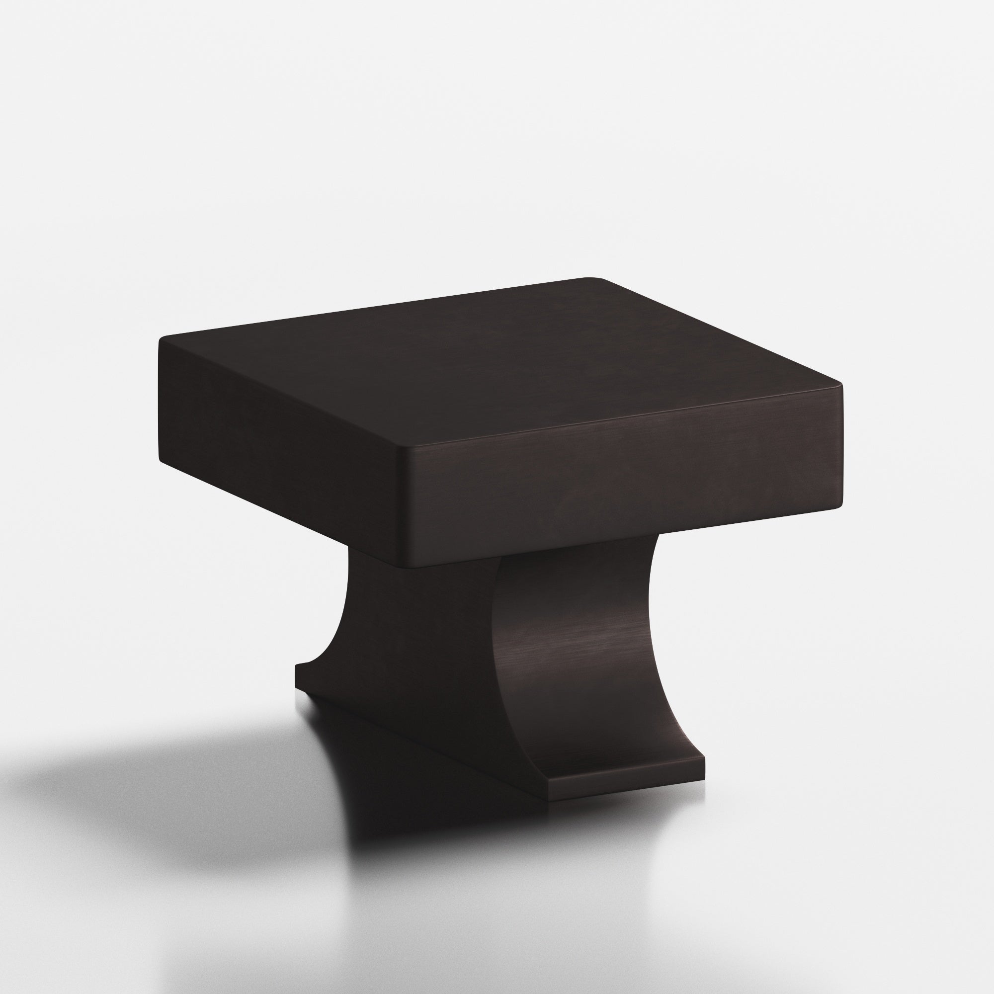 Colonial Bronze Series 735 1.5" Square Cabinet Knob With Rectangular Flared Post Matte Dark Statuary Bronze / 1.5"