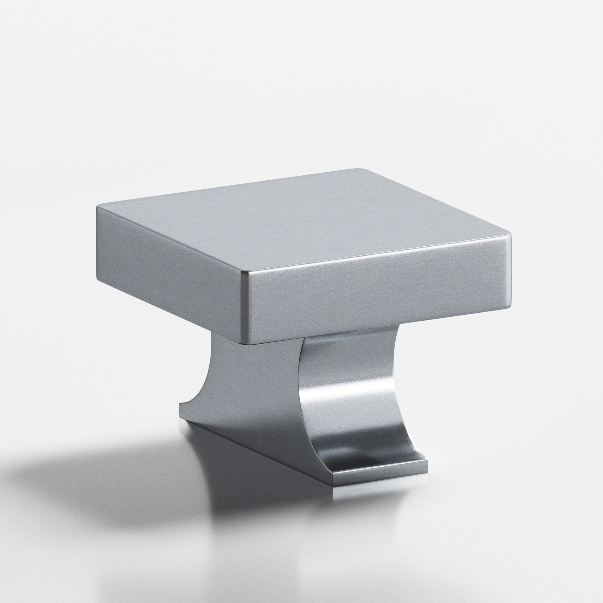 Colonial Bronze Series 735 1.5" Square Cabinet Knob With Rectangular Flared Post Satin Chrome / 1.5"