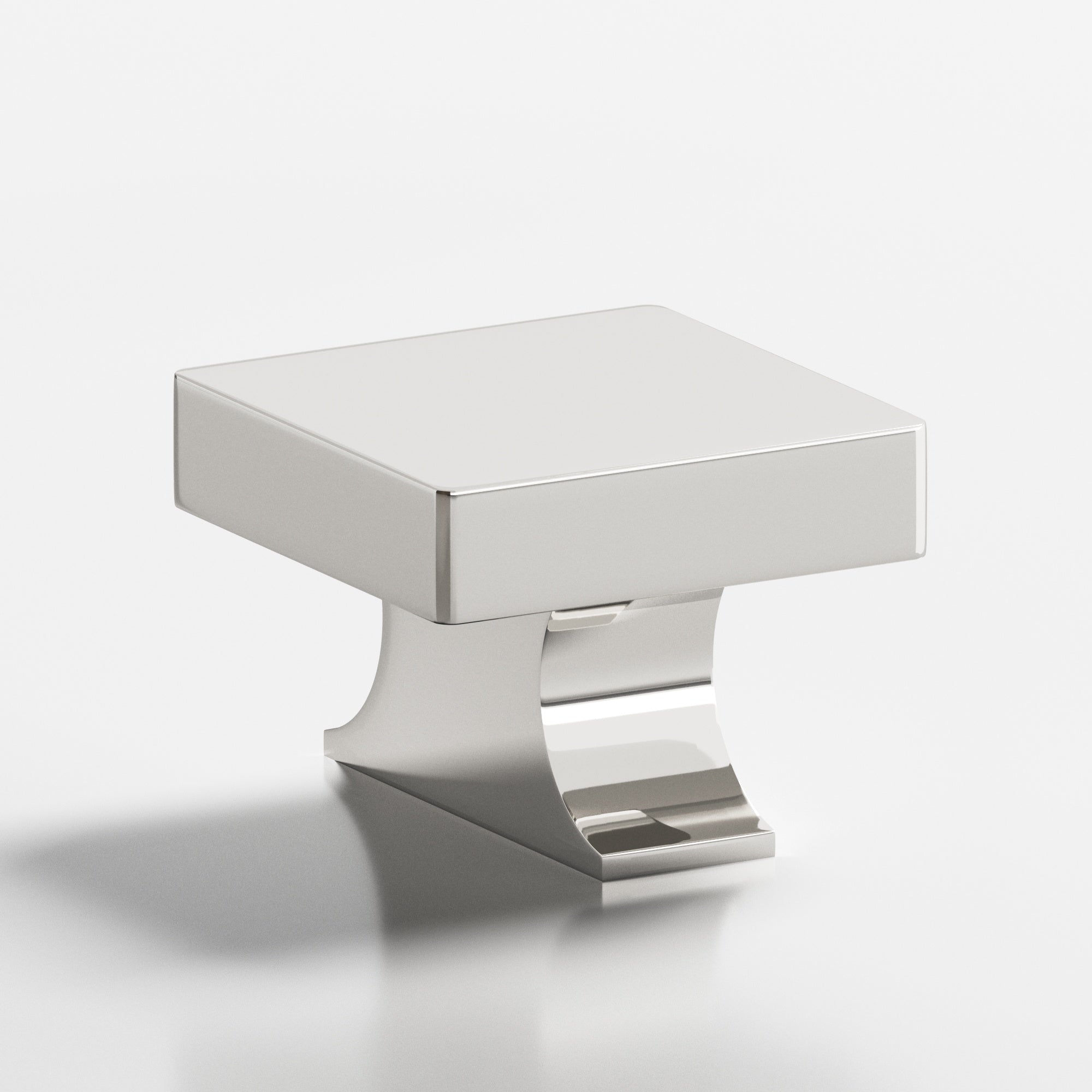 Colonial Bronze Series 735 1.5" Square Cabinet Knob With Rectangular Flared Post Polished Nickel / 1.5"