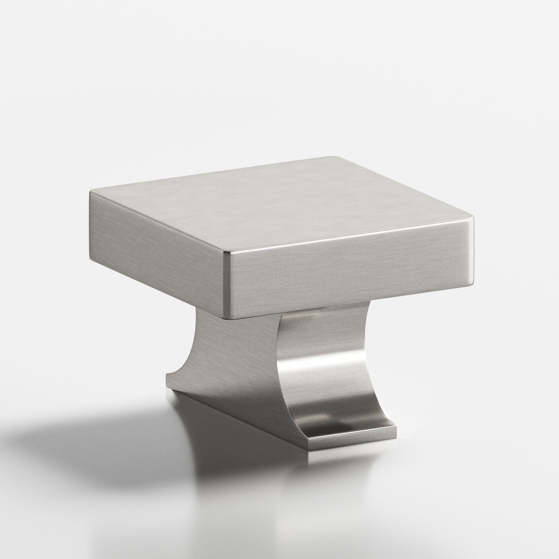 Colonial Bronze Series 735 1.5" Square Cabinet Knob With Rectangular Flared Post Satin Nickel / 1.5"