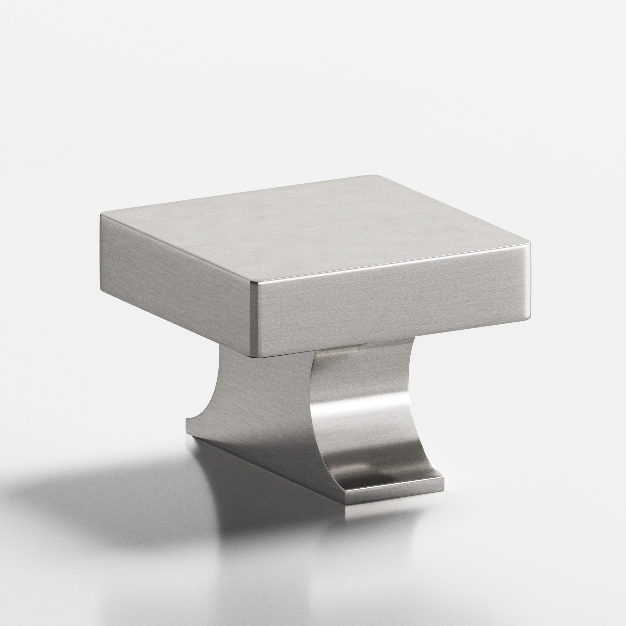 Colonial Bronze Series 735 1.5" Square Cabinet Knob With Rectangular Flared Post Satin Nickel / 1.5"