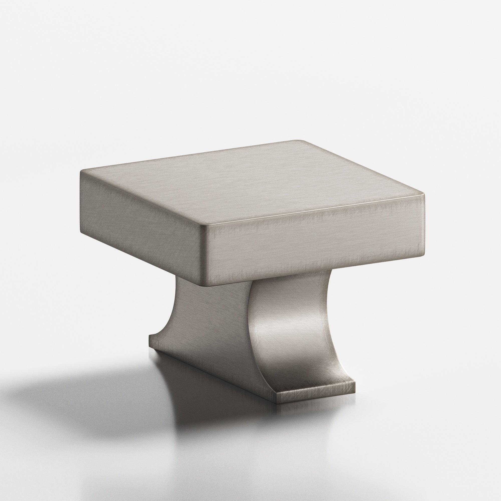 Colonial Bronze Series 735 1.5" Square Cabinet Knob With Rectangular Flared Post Pewter / 1.5"