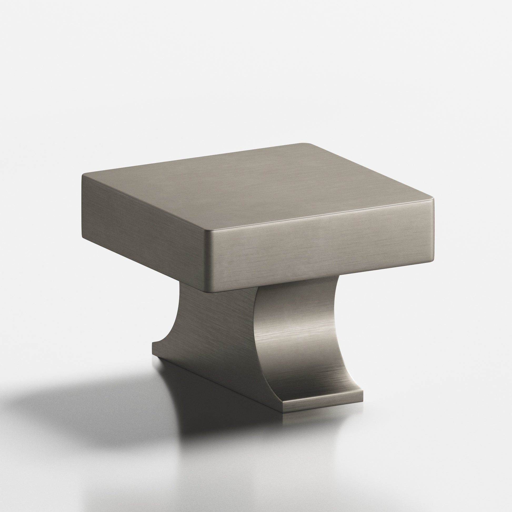 Colonial Bronze Series 735 1.5" Square Cabinet Knob With Rectangular Flared Post Matte Pewter / 1.5"
