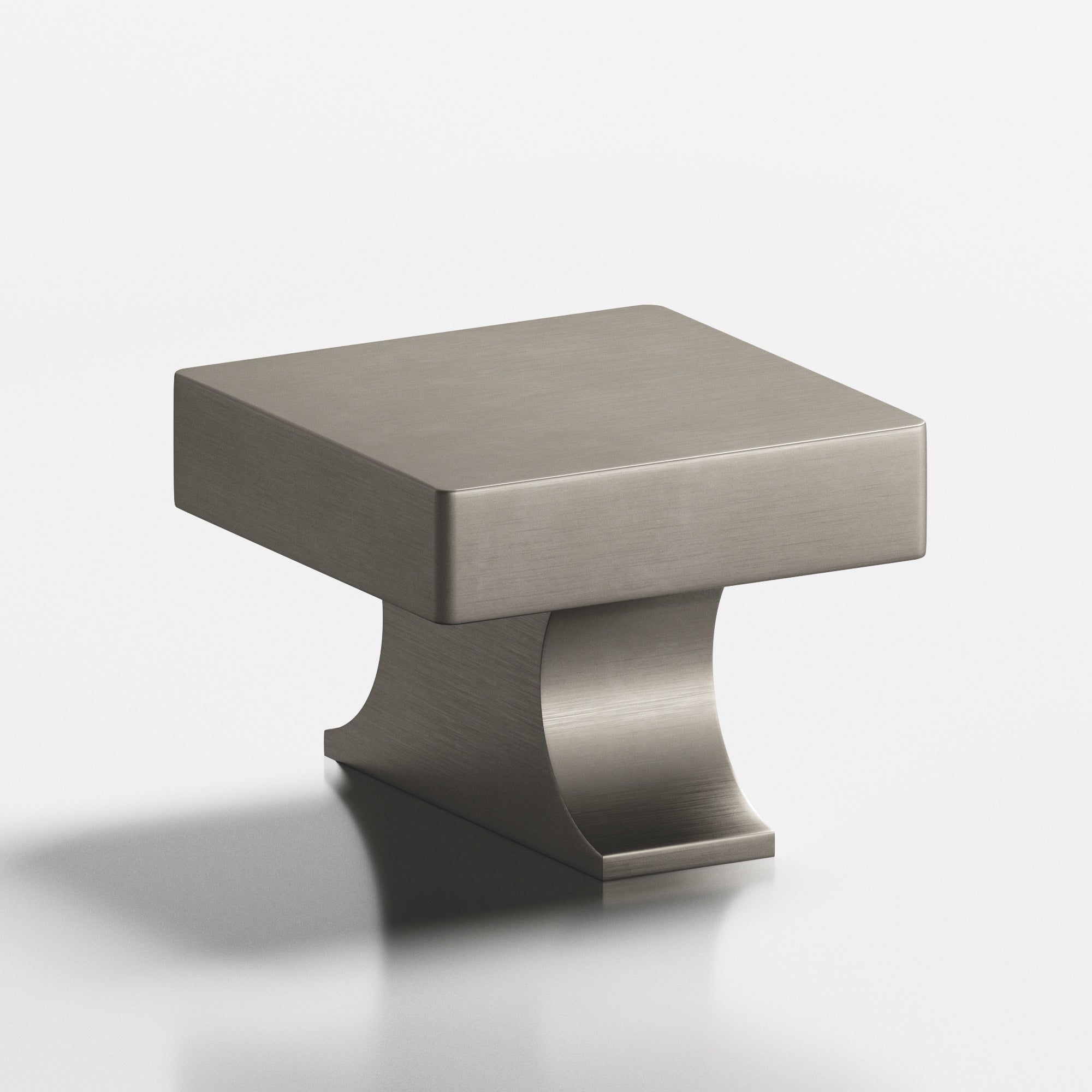 Colonial Bronze Series 735 1.5" Square Cabinet Knob With Rectangular Flared Post Matte Pewter / 1.5"