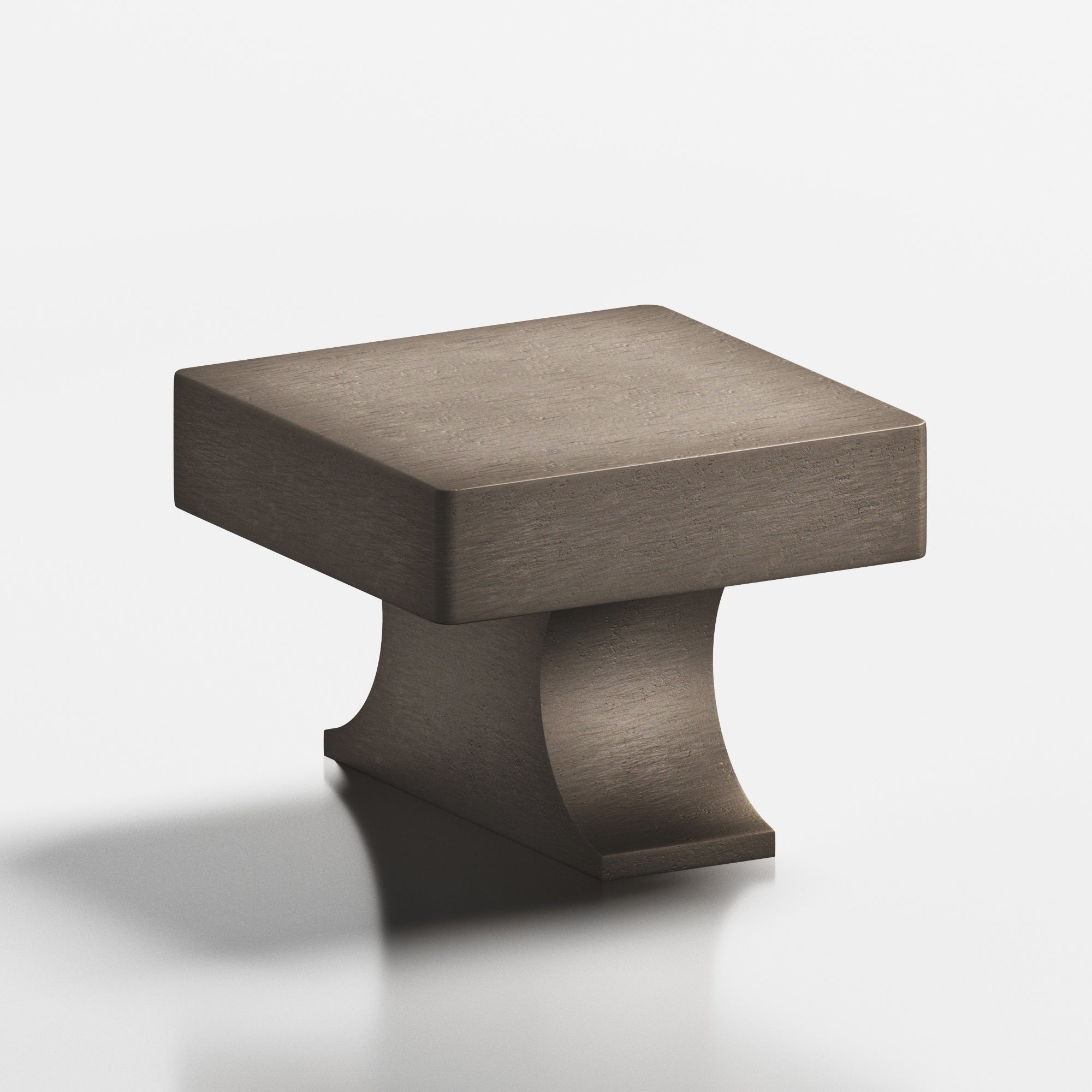 Colonial Bronze Series 735 1.5" Square Cabinet Knob With Rectangular Flared Post Distressed Pewter / 1.5"