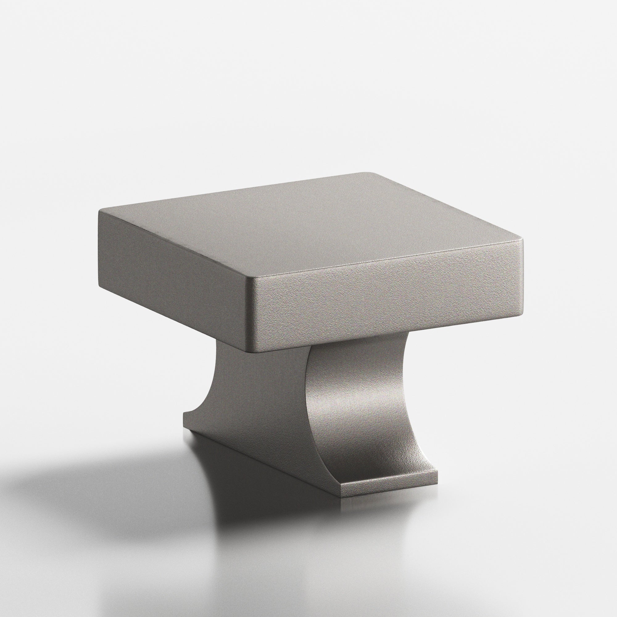 Colonial Bronze Series 735 1.5" Square Cabinet Knob With Rectangular Flared Post Frost Nickel™ / 1.5"