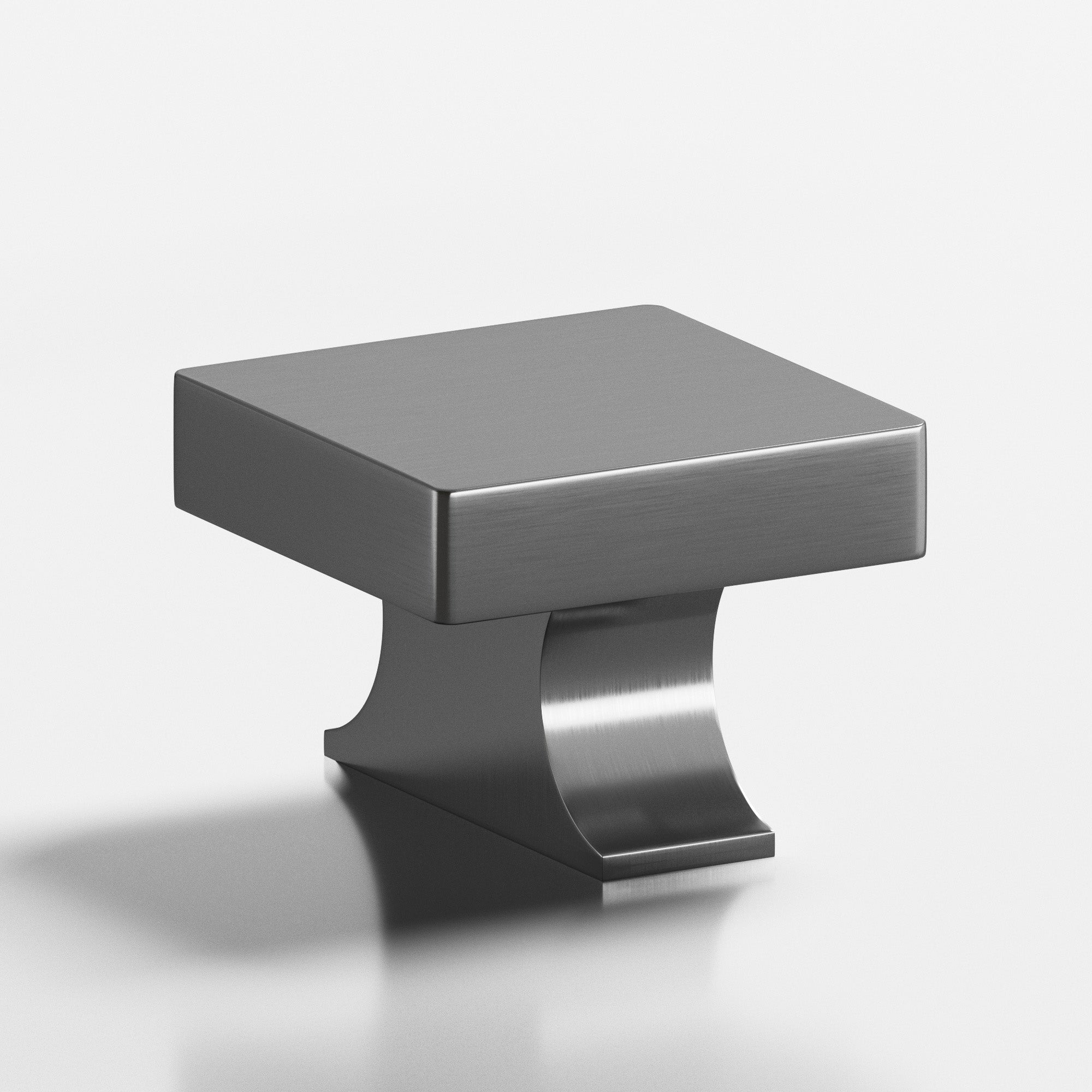 Colonial Bronze Series 735 1.5" Square Cabinet Knob With Rectangular Flared Post Graphite / 1.5"