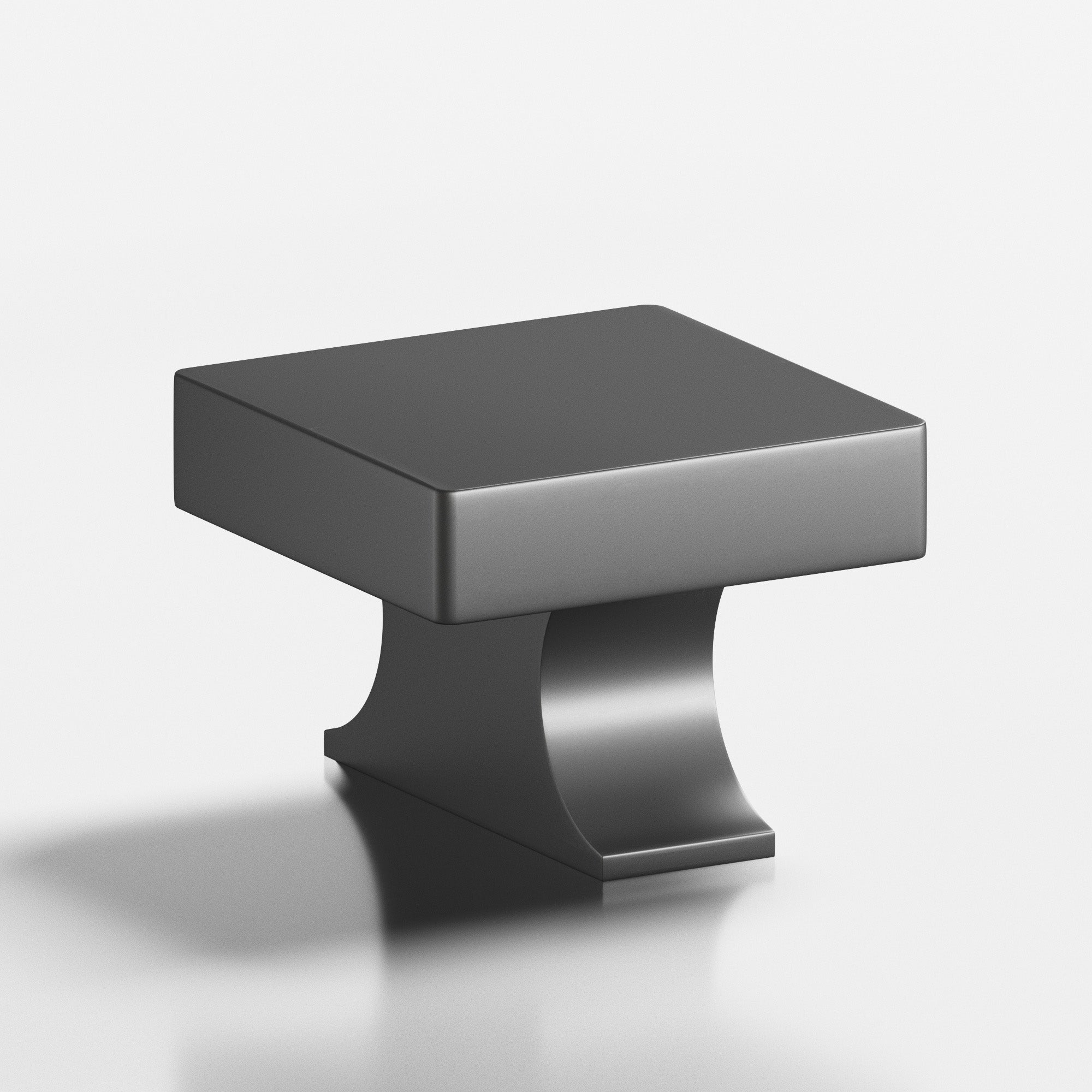 Colonial Bronze Series 735 1.5" Square Cabinet Knob With Rectangular Flared Post Matte Graphite / 1.5"